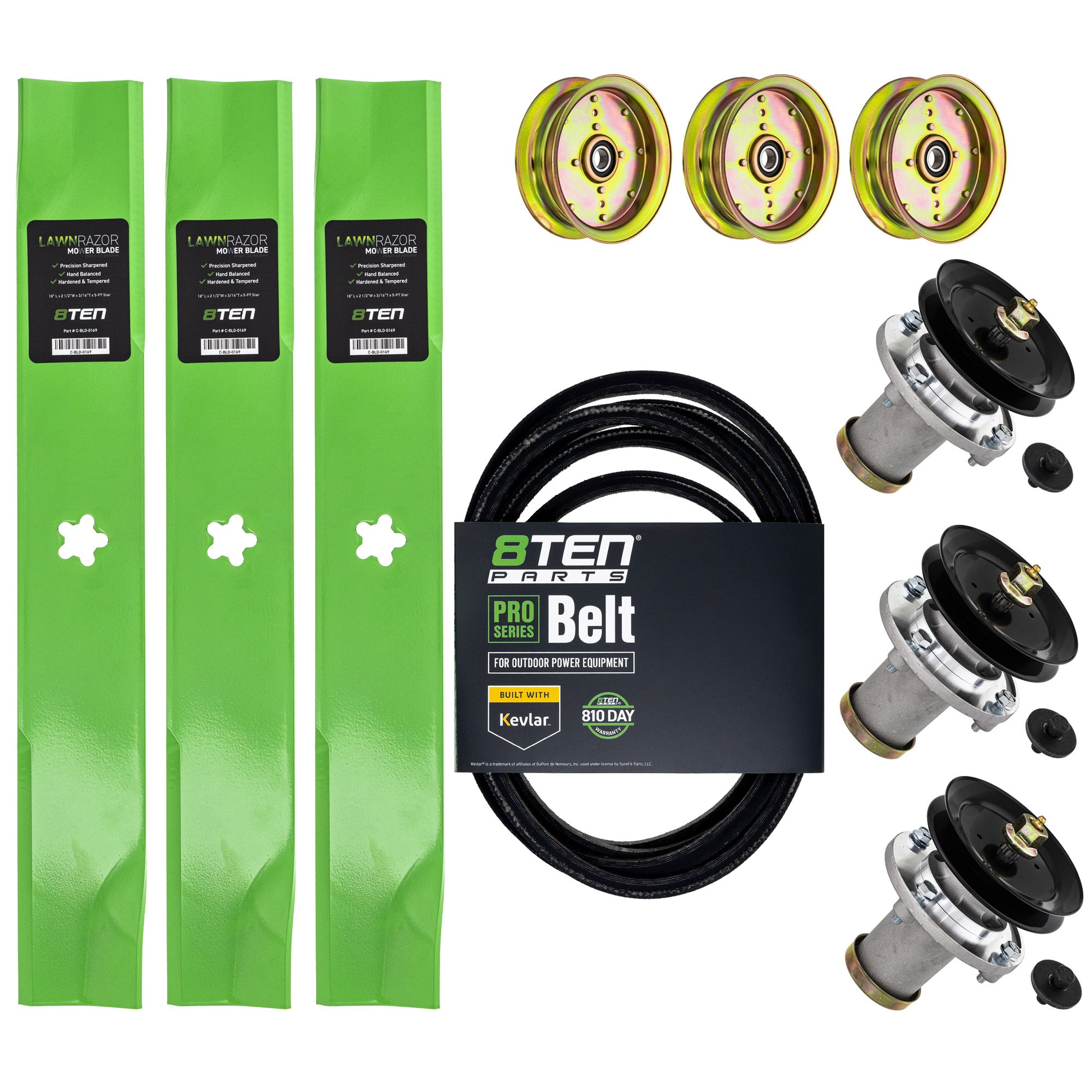 Blade Spindle Belt Idler Deck Kit for zOTHER Walbro Stens Oregon Husqvarna Poulan 8TEN MK1009882