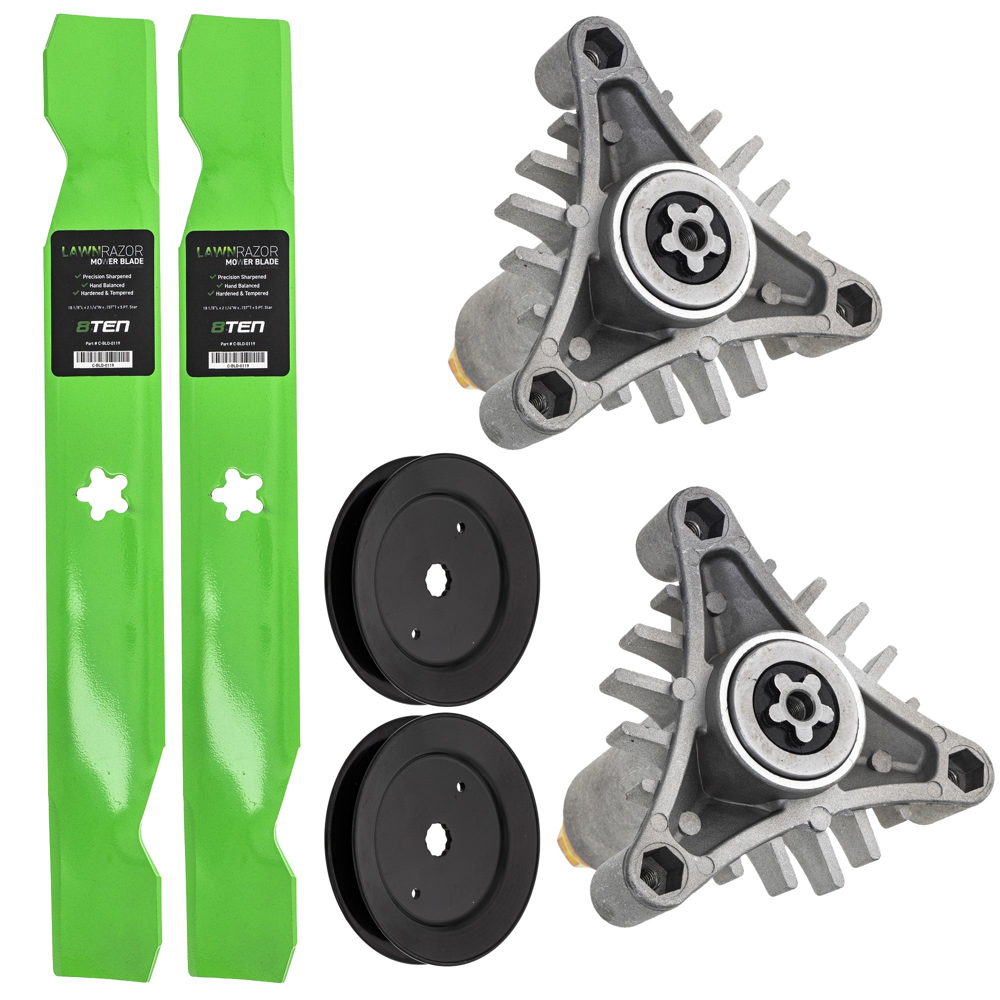 Blade Spindle Pulley Deck Kit for YE1236D YE10L36B Y10L36B Y10L36A 8TEN MK1009901