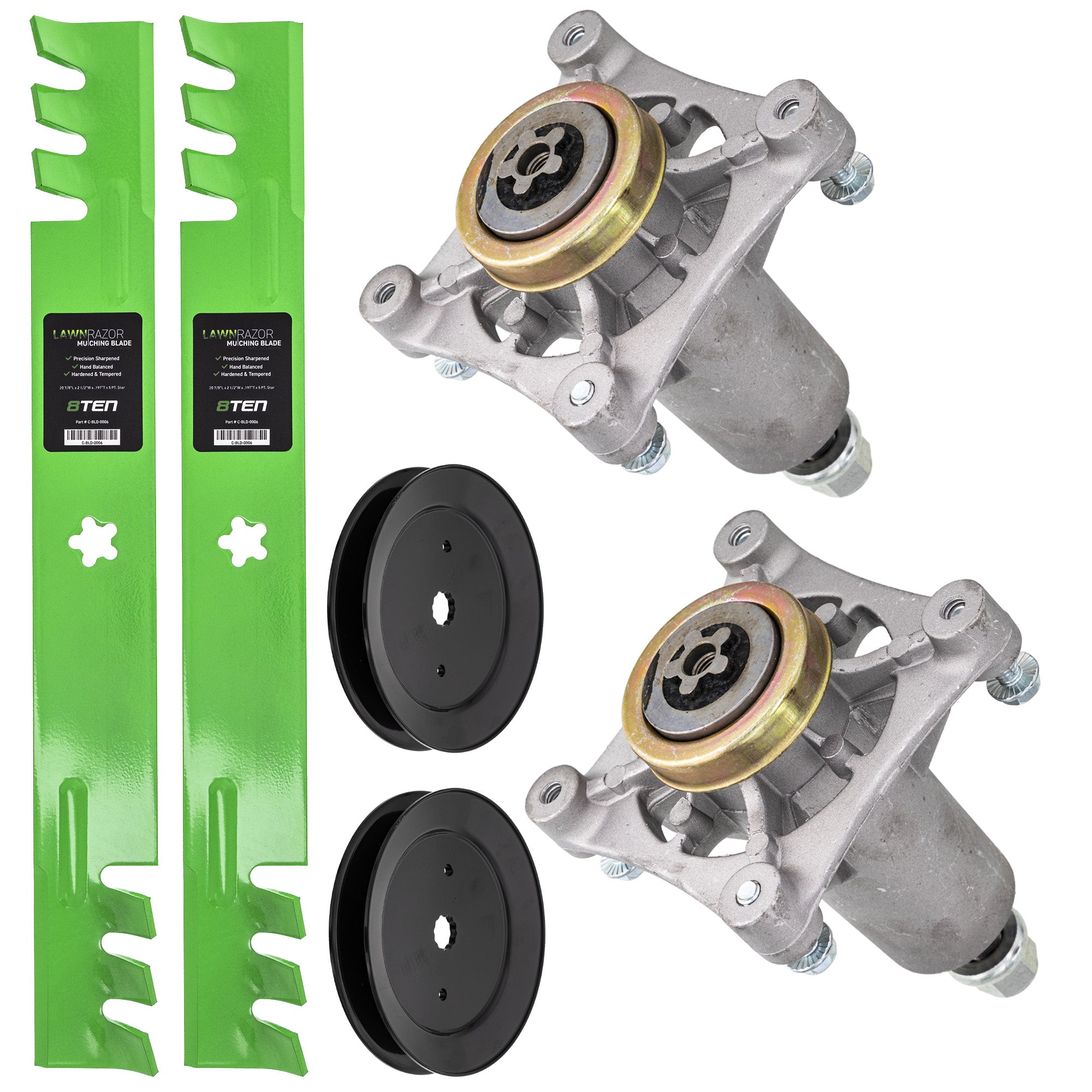 Blade Spindle Pulley Deck Kit for zOTHER Wright Stander Walbro Toro Exmark Snapper 8TEN MK1009912