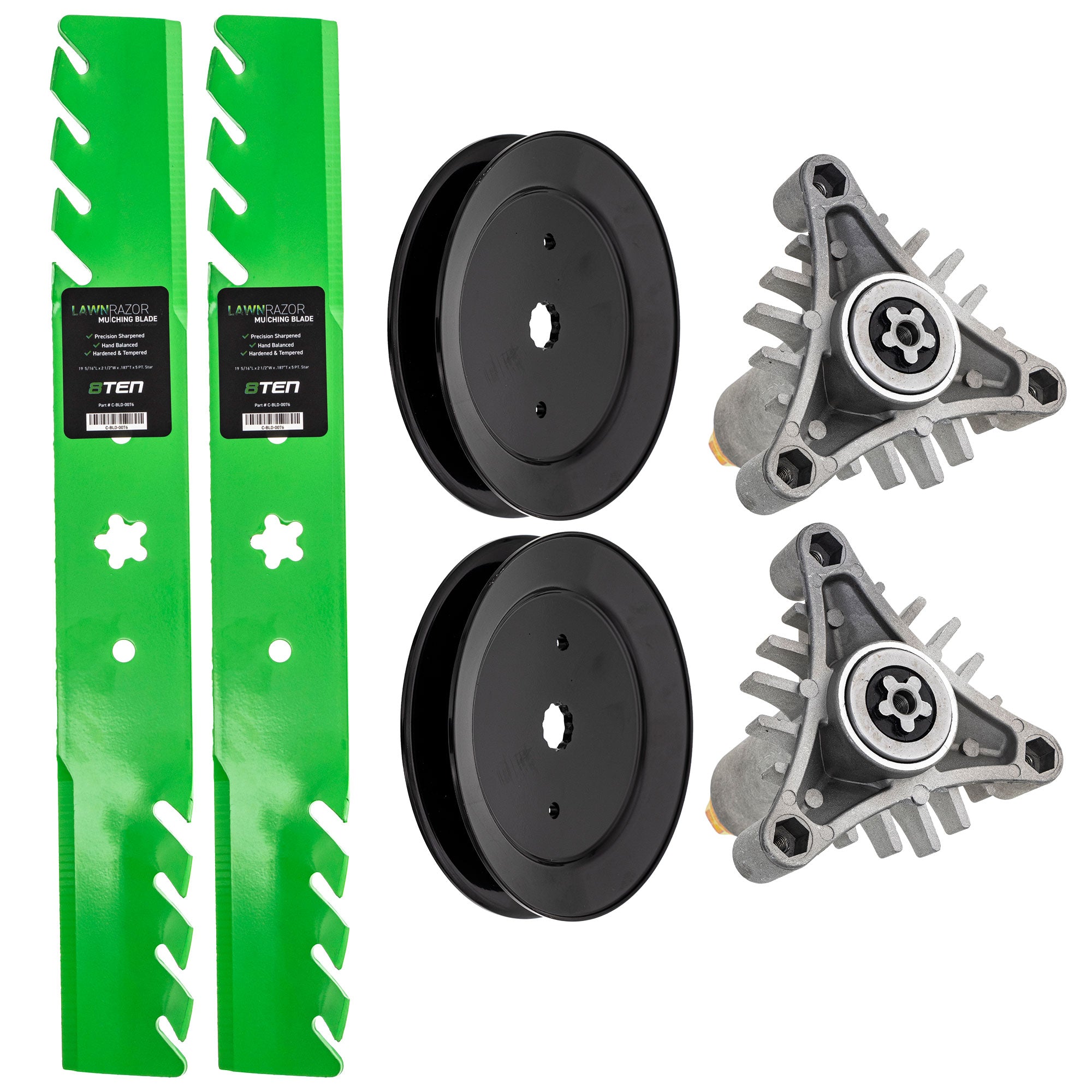 Blade Spindle Pulley Deck Kit for RE12538B 8TEN MK1009928