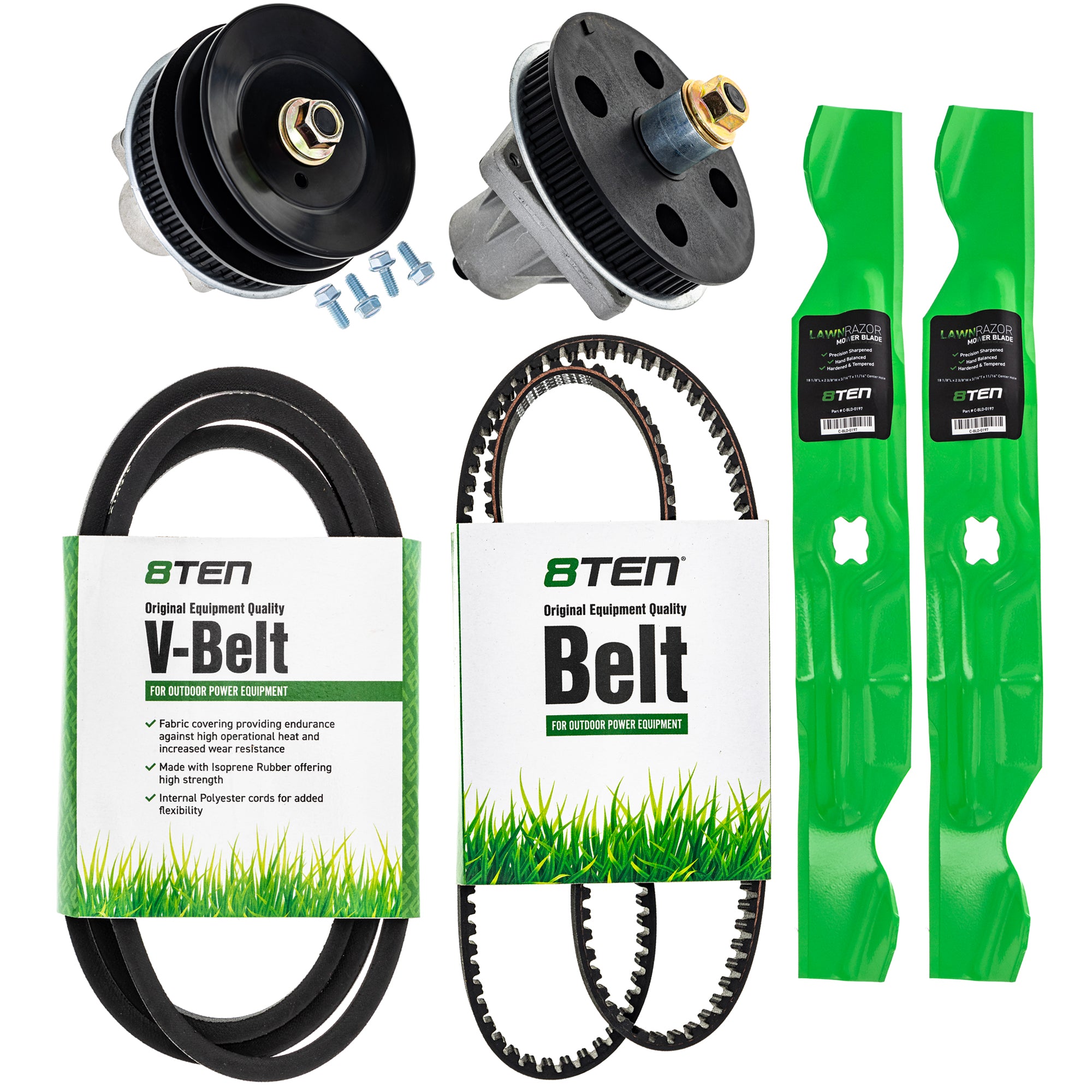 Blade Spindle Belt Deck Kit for zOTHER Toro Exmark Snapper Simplicity Oregon Husqvarna 8TEN MK1010008