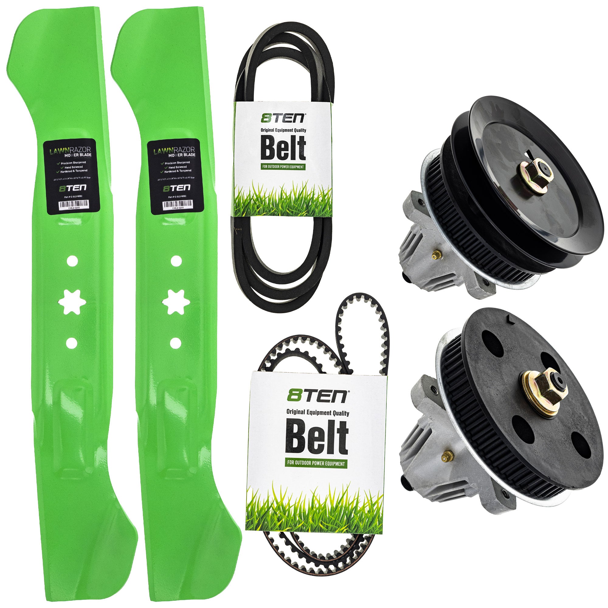 Blade Spindle Belt Deck Kit for Revolution Cadet 8TEN MK1010009