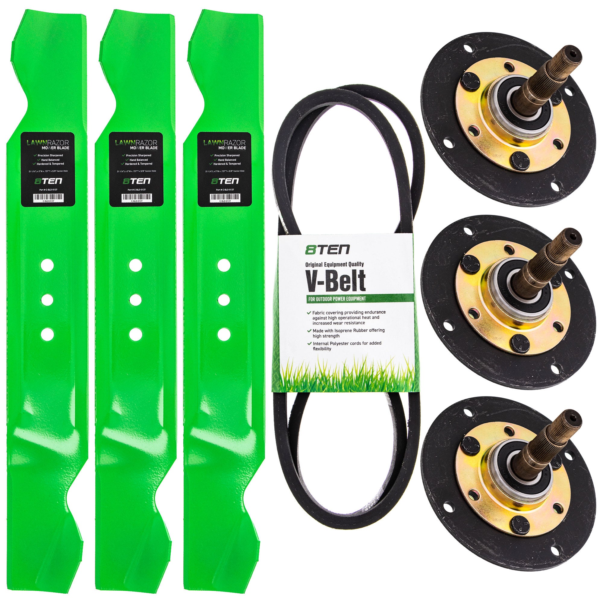 Blade Spindle Belt Deck Kit for Zoom Scorpion Pro-Walk Pro-Stance 8TEN MK1010018