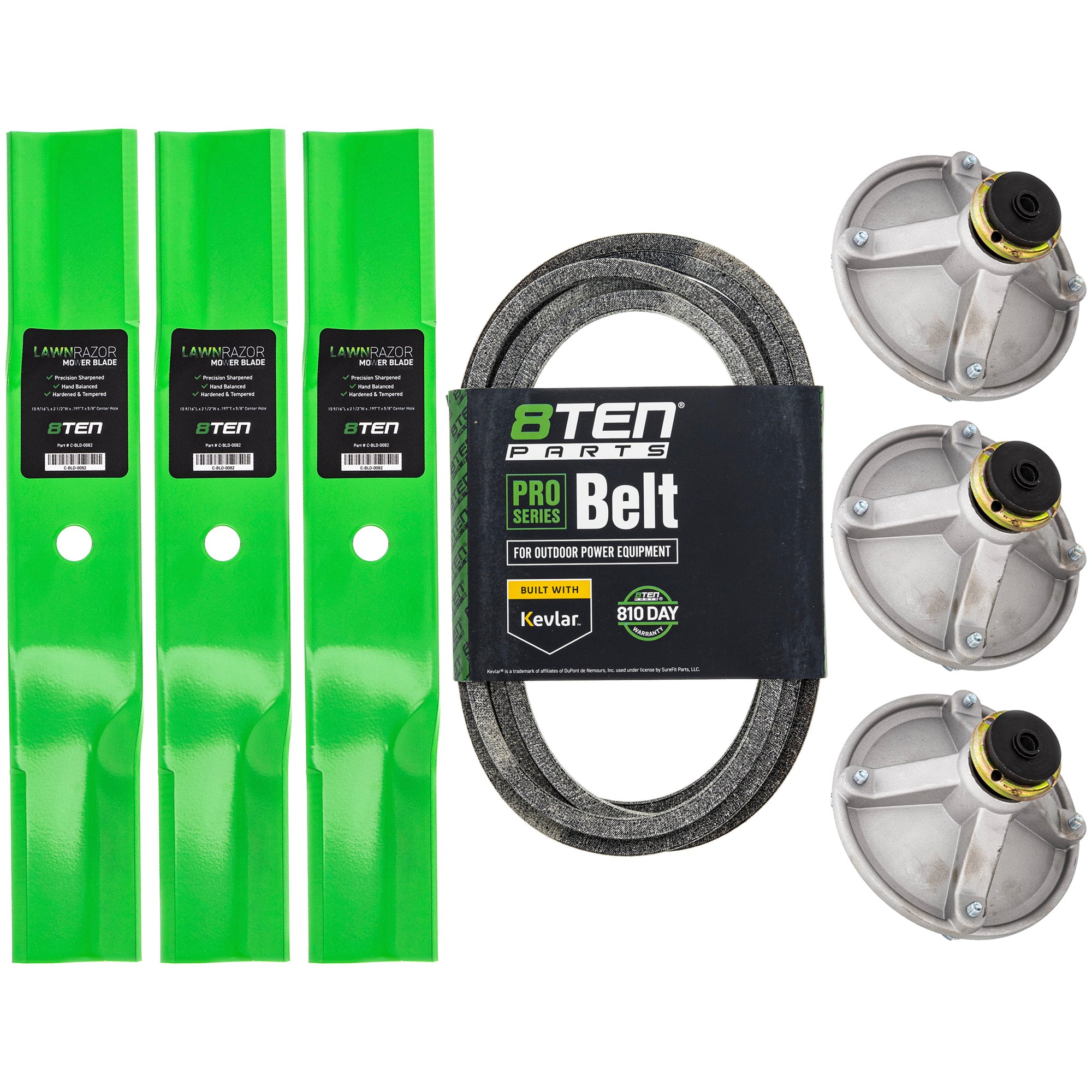 Blade Spindle Belt Deck Kit for zOTHER Toro Exmark Stens Oregon MTD Cub Cadet Troy-Bilt 8TEN MK1010047