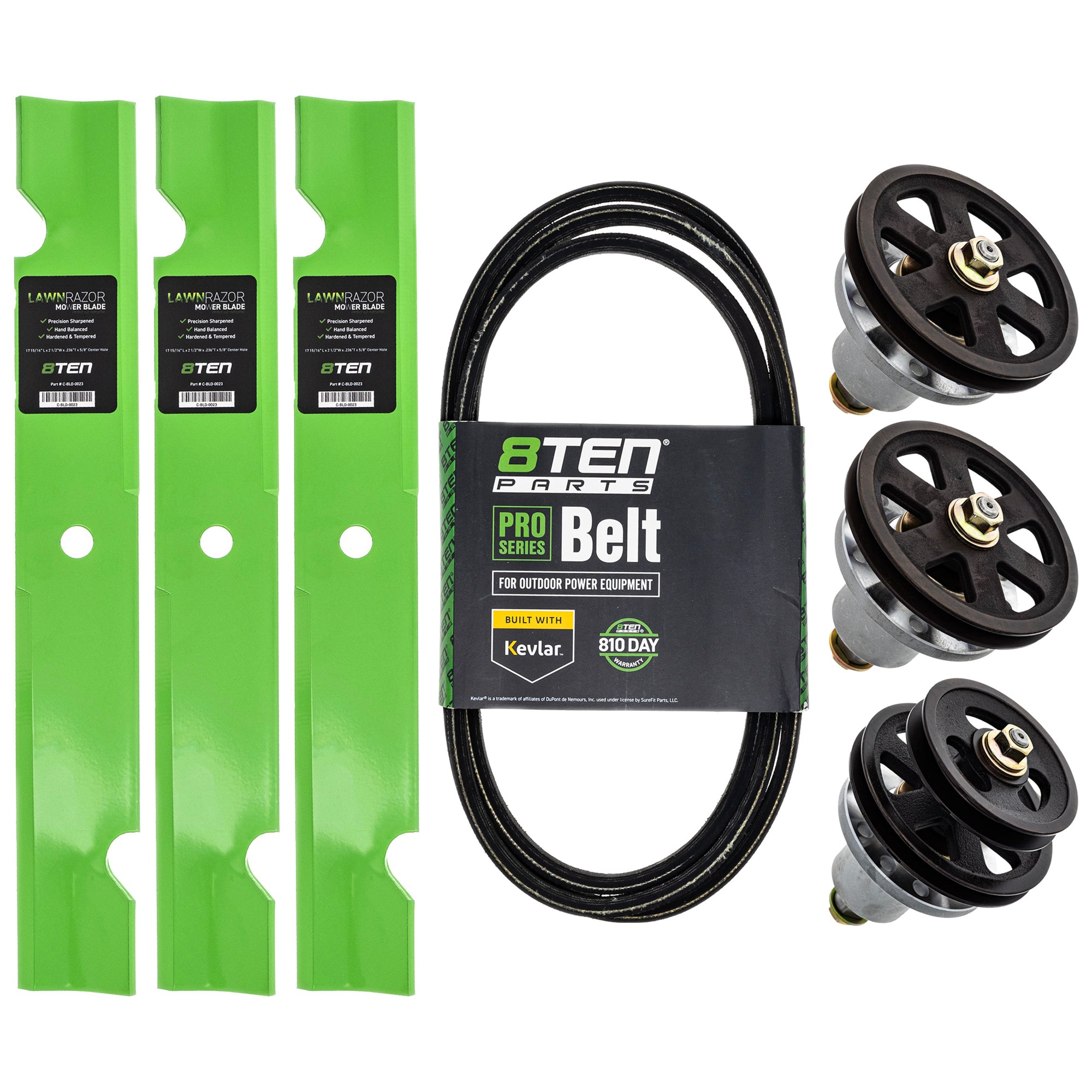 Blade Spindle Belt Deck Kit for zOTHER Stens Oregon Husqvarna Poulan Craftsman AYP RedMax 8TEN MK1010069