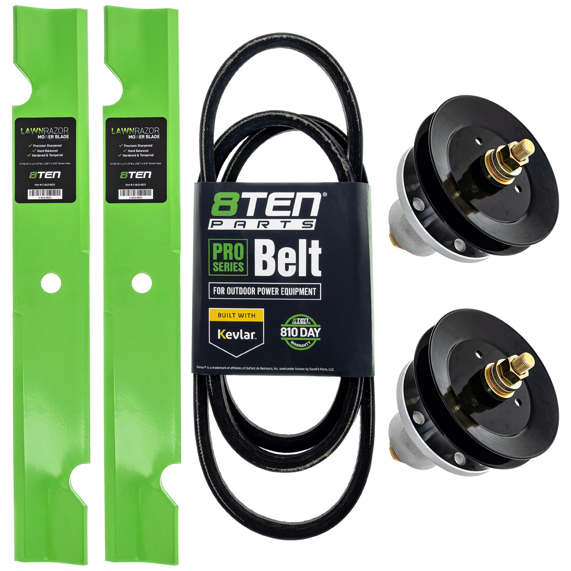 Blade Spindle Belt Deck Kit for zOTHER Toro Exmark Stens Oregon Husqvarna Poulan Craftsman 8TEN MK1010072
