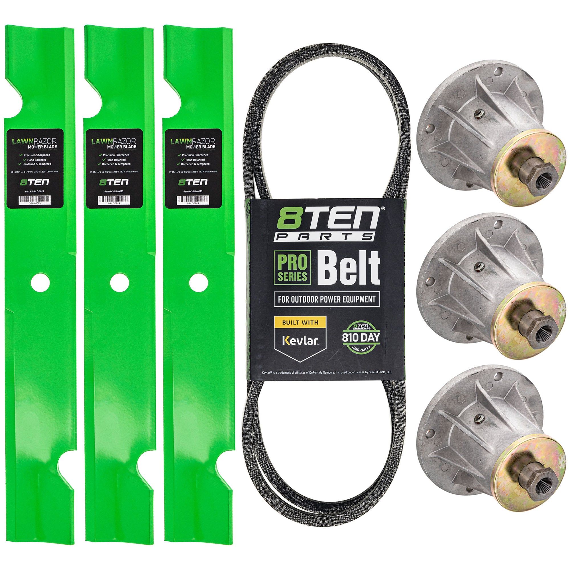 Blade Spindle Belt Deck Kit for zOTHER Walbro Toro Exmark Stens Oregon Ariens Gravely 8TEN MK1010075