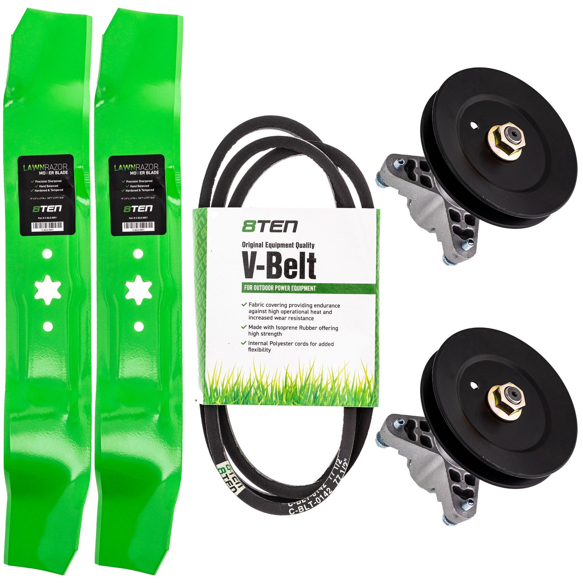 Blade Spindle Belt Deck Kit for V76GF V761F Tuffy Outdoor 8TEN MK1010079