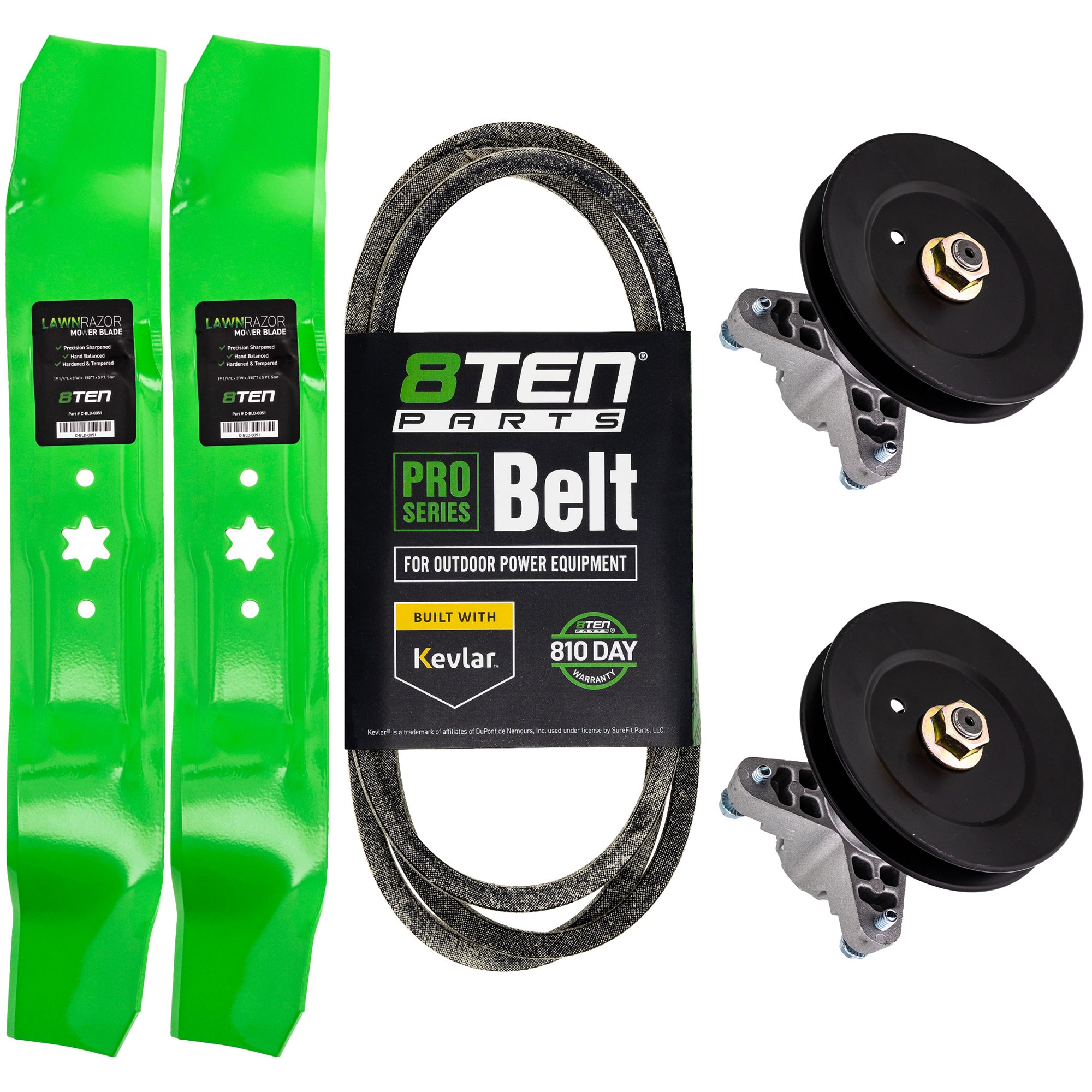 Blade Spindle Belt Deck Kit for V76GF V761F Tuffy Outdoor 8TEN MK1010079