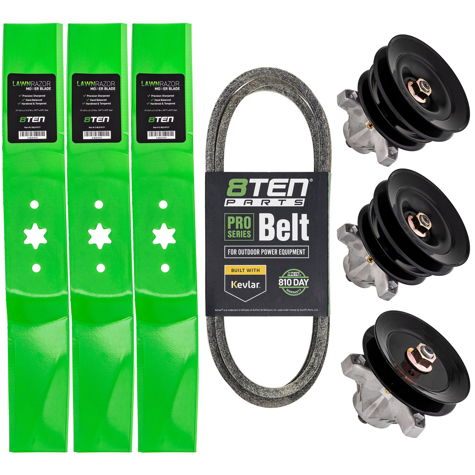 Blade Spindle Belt Deck Kit for Outdoor King 849P 844P 8TEN MK1010080