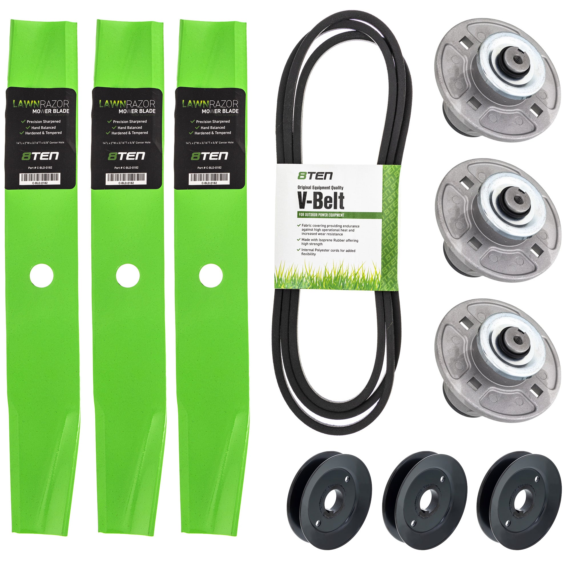 Blade Spindle Belt Pulley Deck Kit for ZT Zoom 8TEN MK1010082