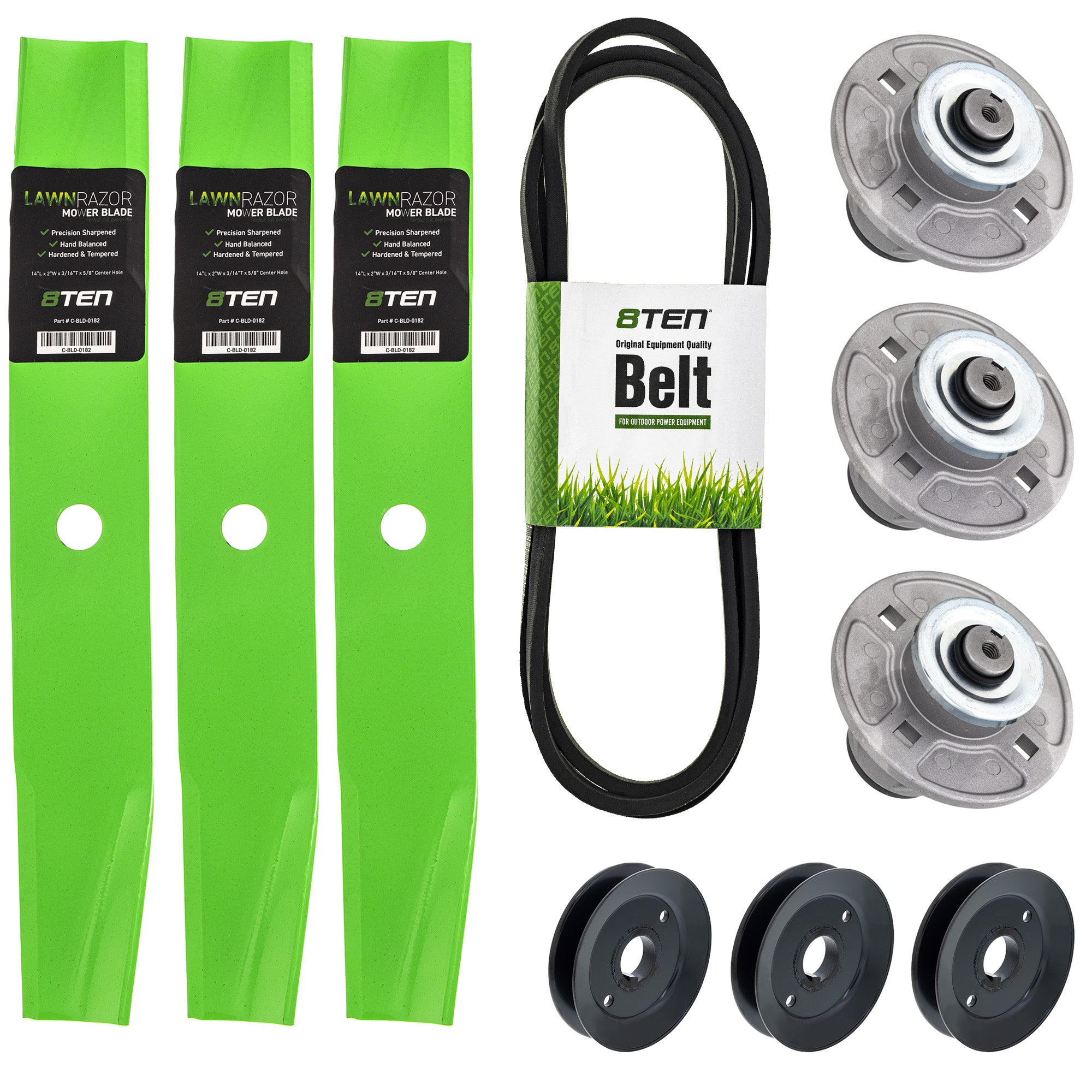 Blade Spindle Belt Pulley Deck Kit for zOTHER Oregon Lesco Dixon Dayco BAD BOY Ariens 8TEN MK1010083