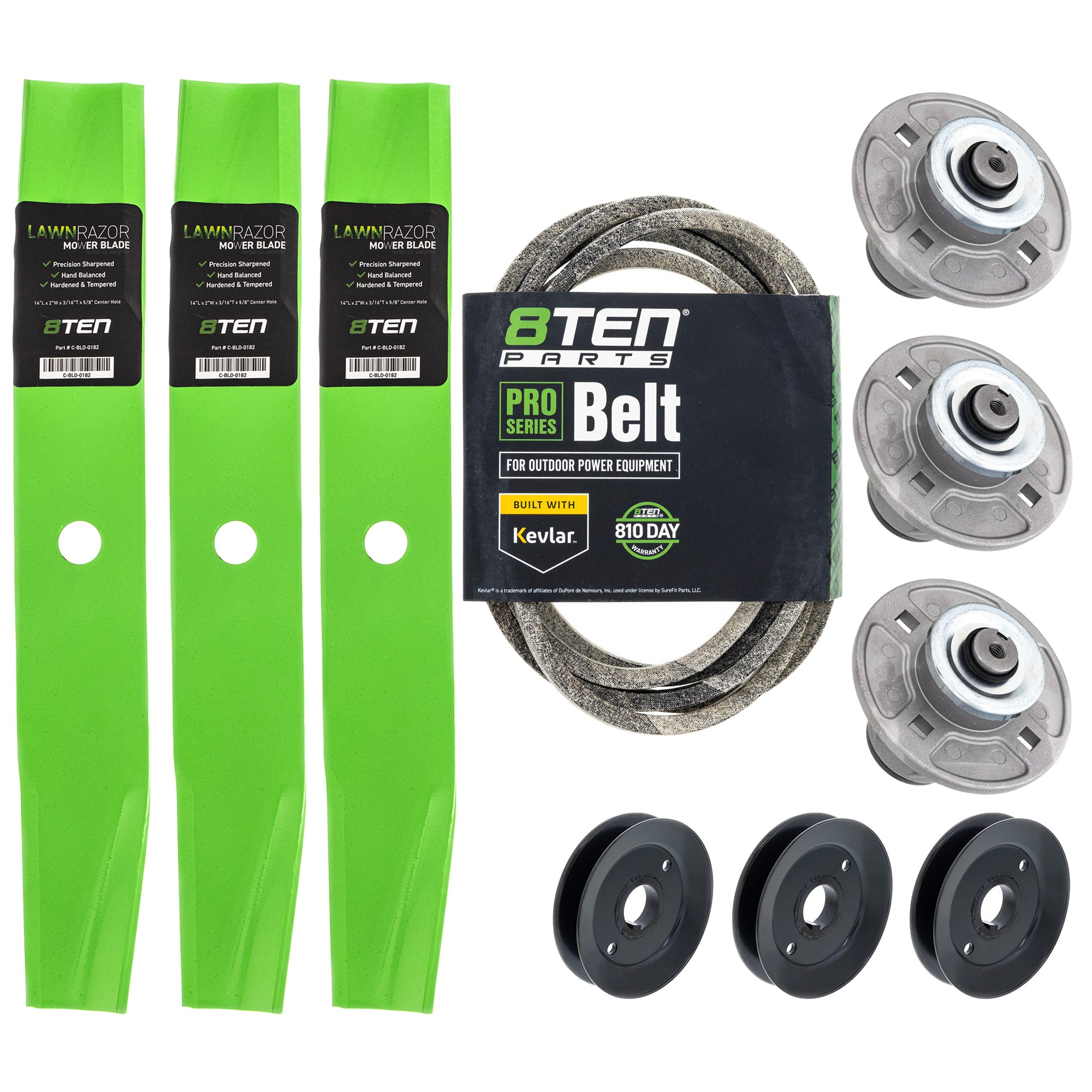 Blade Spindle Belt Pulley Deck Kit for zOTHER Oregon Lesco Dixon Dayco BAD BOY Ariens 8TEN MK1010083