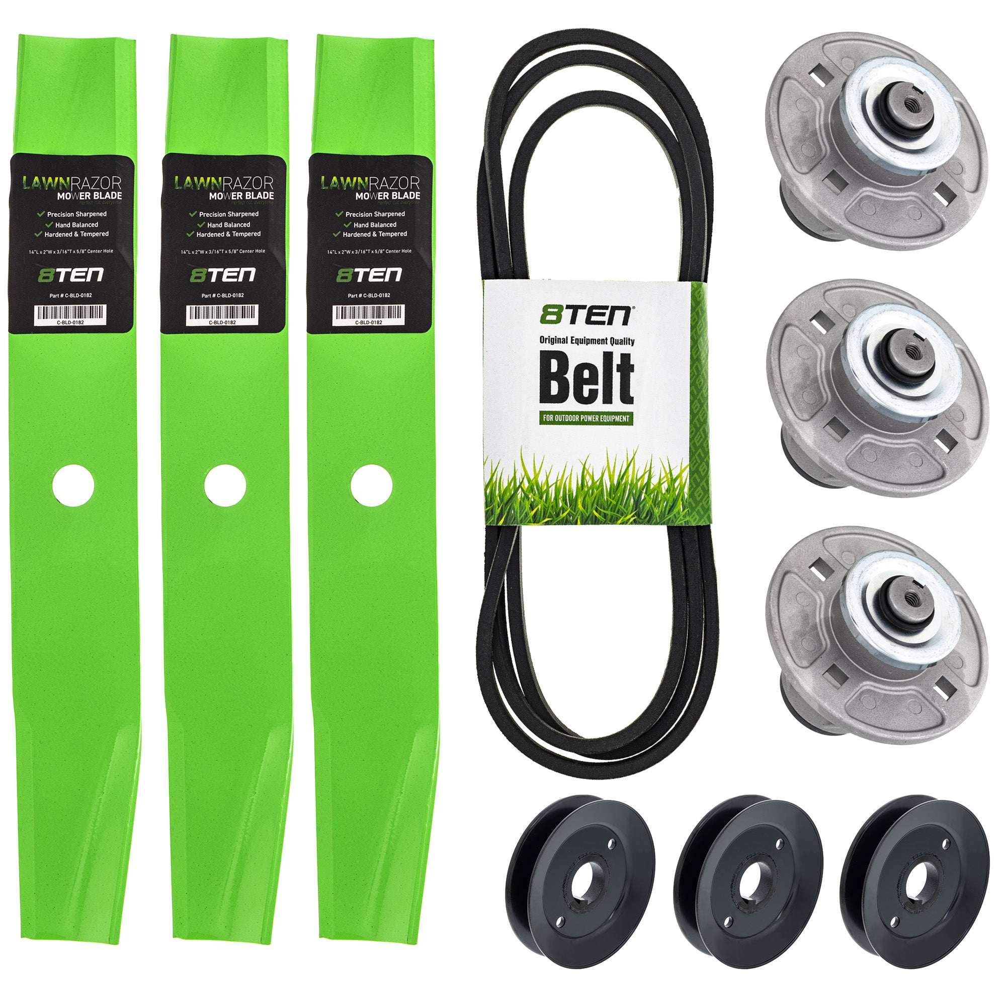 Blade Spindle Belt Pulley Deck Kit for zOTHER Toro Exmark Stens Oregon Lesco Dixon Ariens 8TEN MK1010084