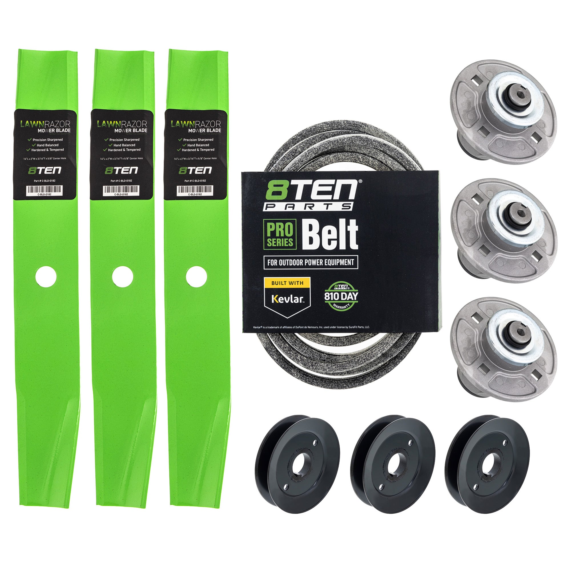 Blade Spindle Belt Pulley Deck Kit for zOTHER Toro Exmark Stens Oregon Lesco Dixon Ariens 8TEN MK1010084