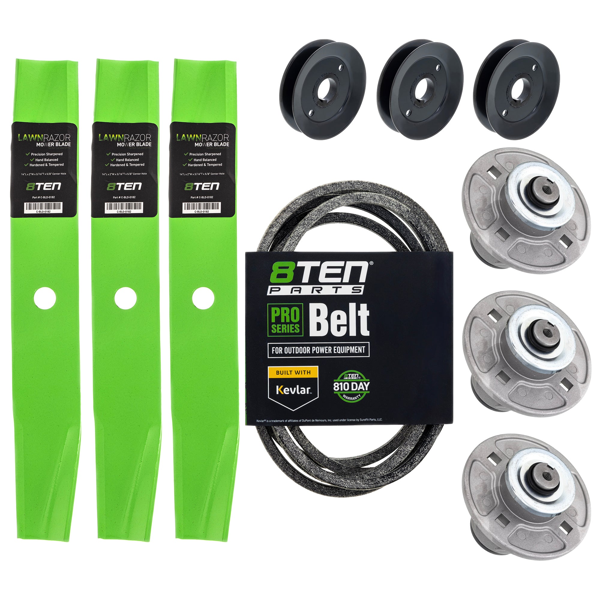 Blade Spindle Belt Pulley Deck Kit for ZT Zoom 8TEN MK1010085