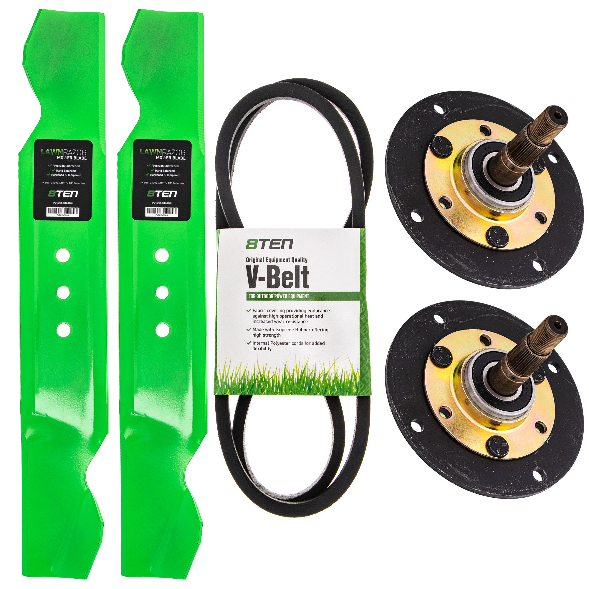 Blade Spindle Belt Deck Kit for zOTHER Stens Oregon Lesco Dixon Ariens Gravely Ward to Pro 8TEN MK1010086