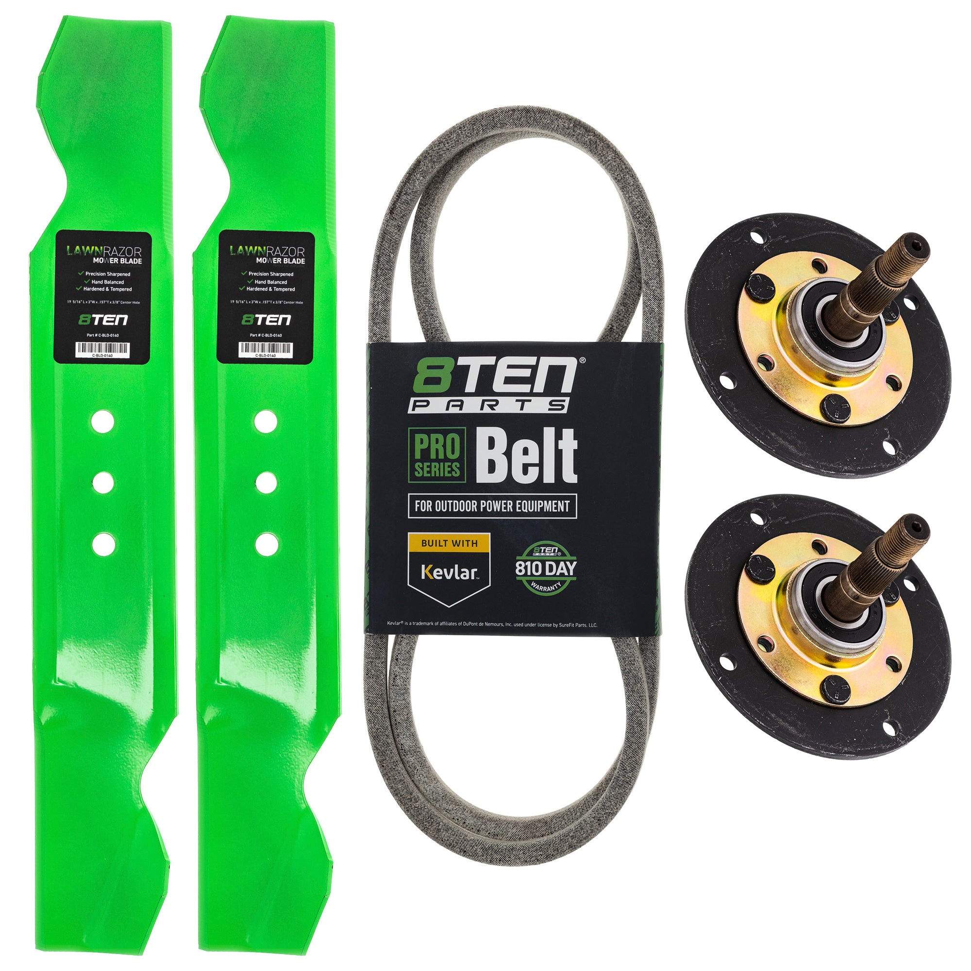 Blade Spindle Belt Deck Kit for zOTHER Stens Oregon Lesco Dixon Ariens Gravely Ward to Pro 8TEN MK1010086