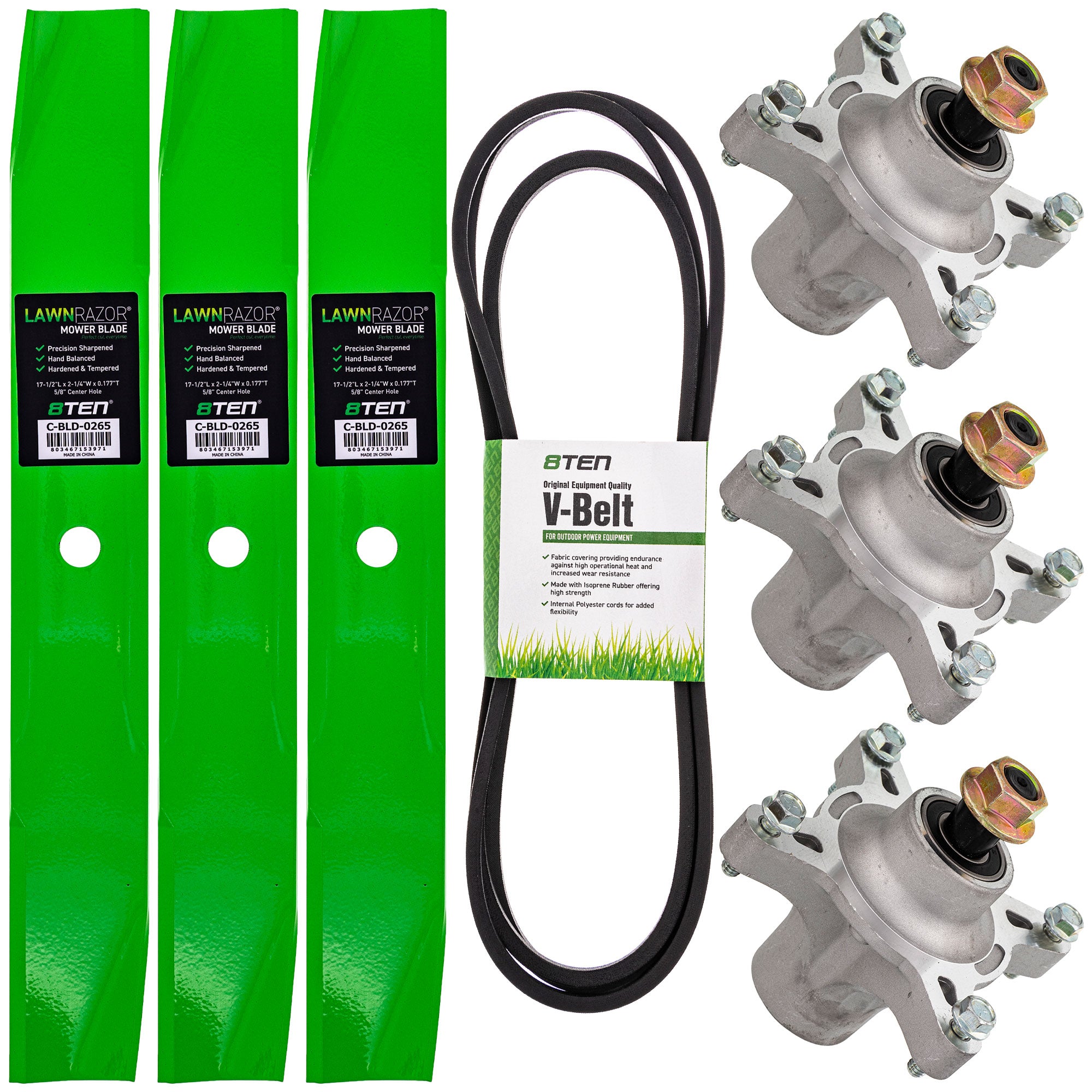 Blade Spindle Belt Deck Kit for zOTHER Oregon Lesco Dixon Ariens Gravely TimeCutter 8TEN MK1010088
