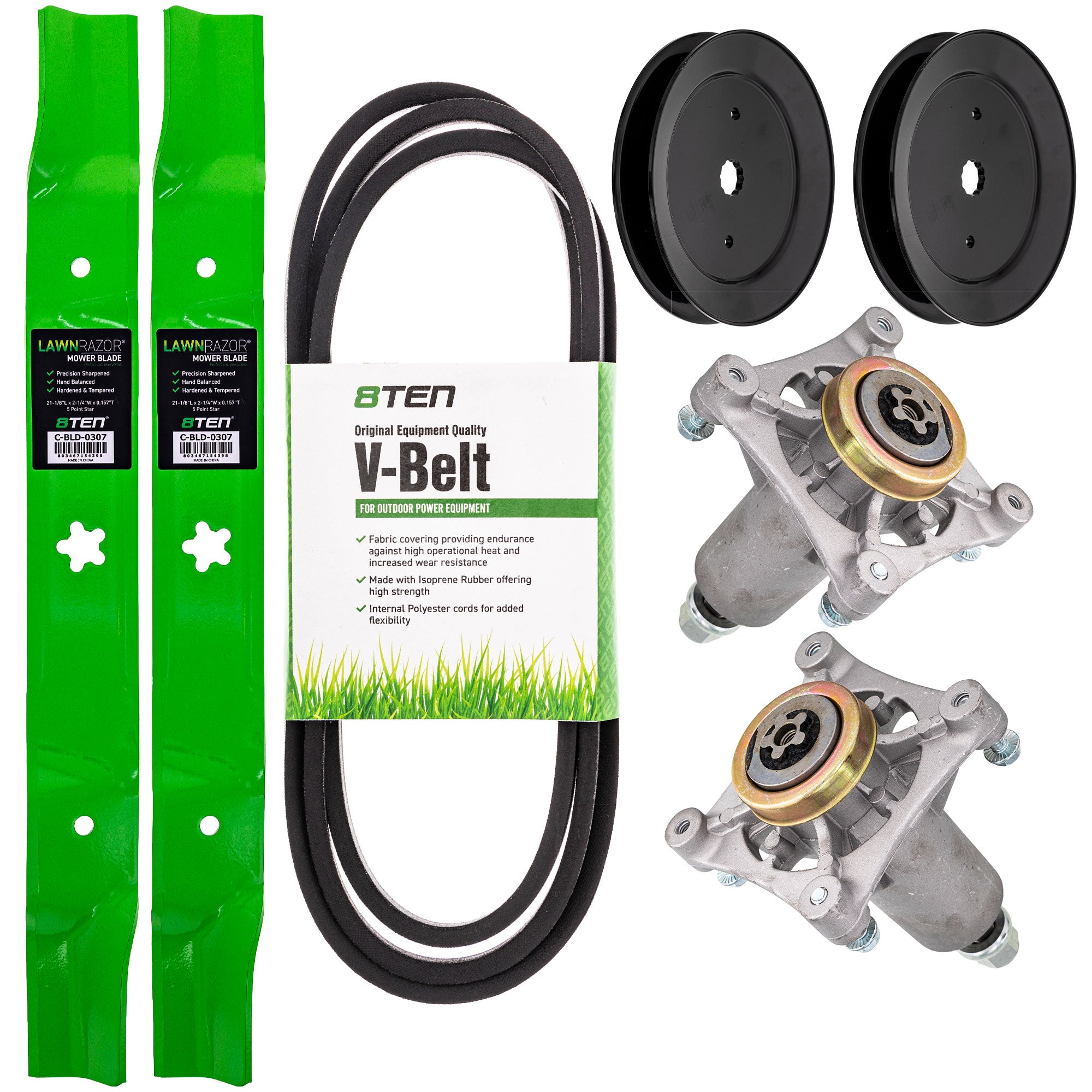 Blade Spindle Belt Pulley Deck Kit for Precision 42 8TEN MK1010093
