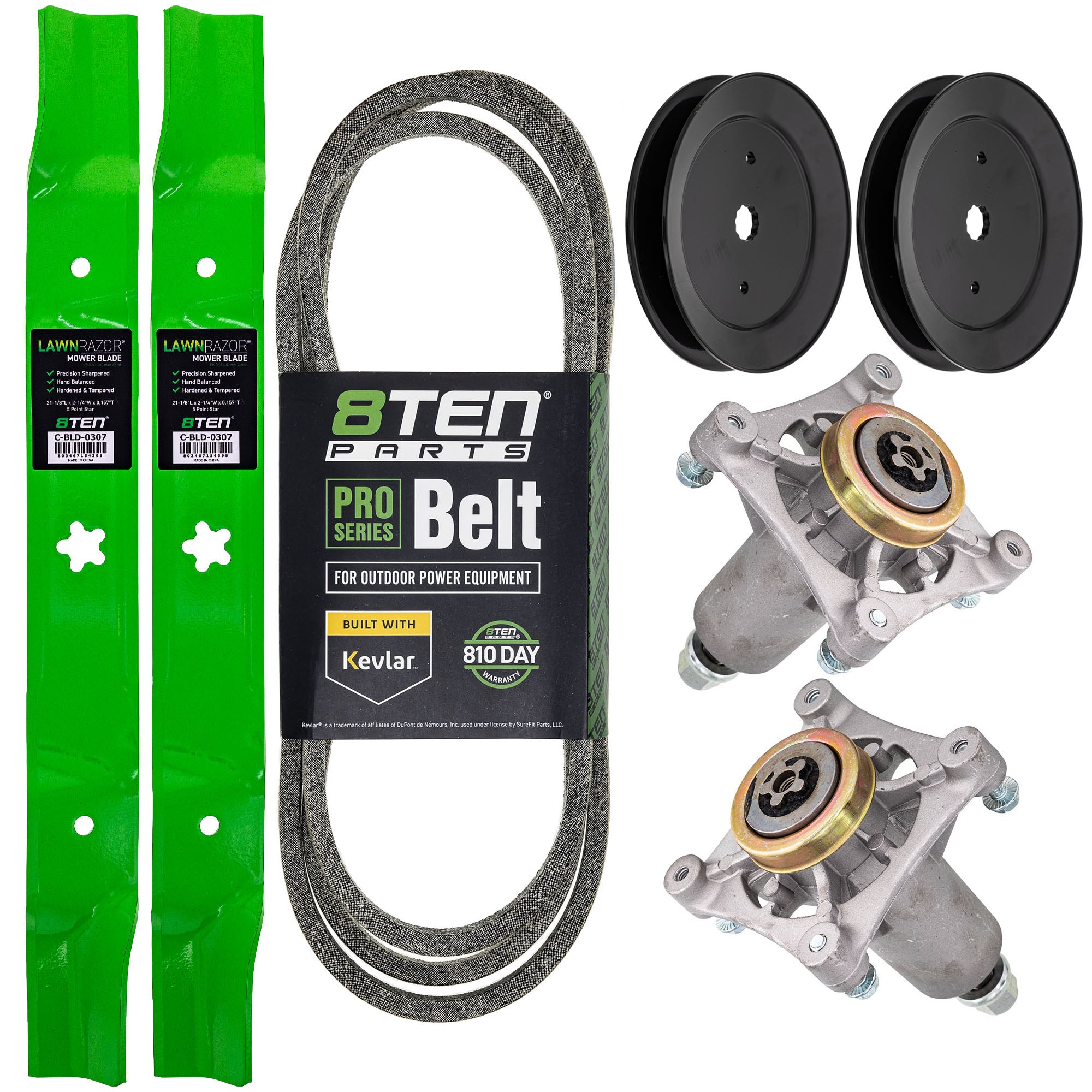 Blade Spindle Belt Pulley Deck Kit for Precision 42 8TEN MK1010093