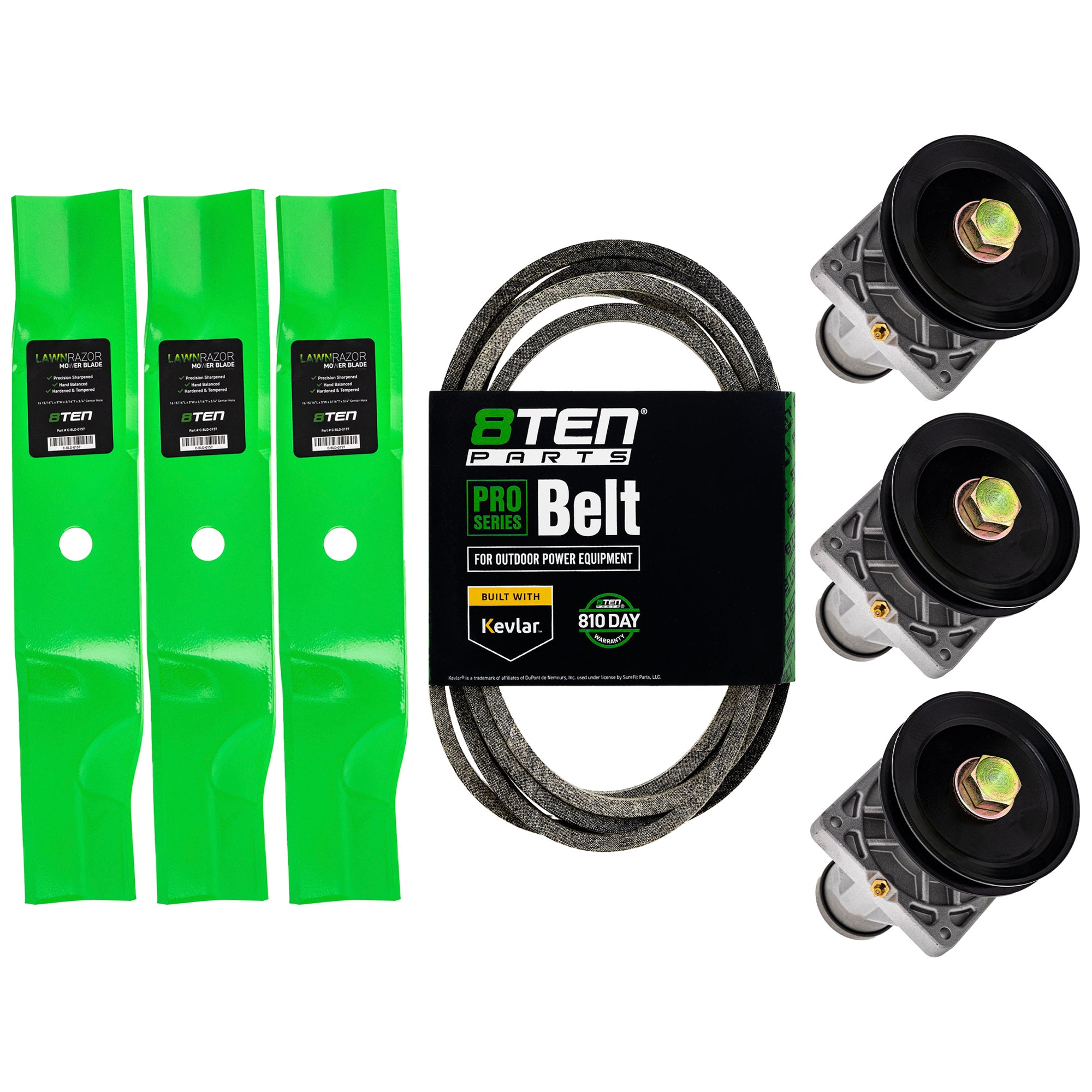 Blade Spindle Belt Deck Kit for zOTHER Stens Snapper Oregon KEES Jacobsen Husqvarna Poulan 8TEN MK1010108