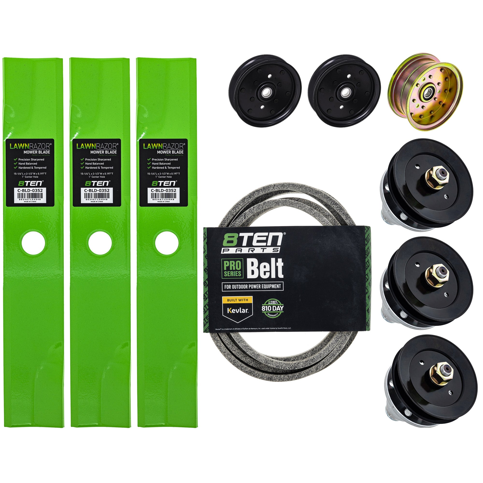 Blade Spindle Belt Idler Deck Kit for zOTHER Snapper Oregon KEES Jacobsen Husqvarna Poulan 8TEN MK1010113