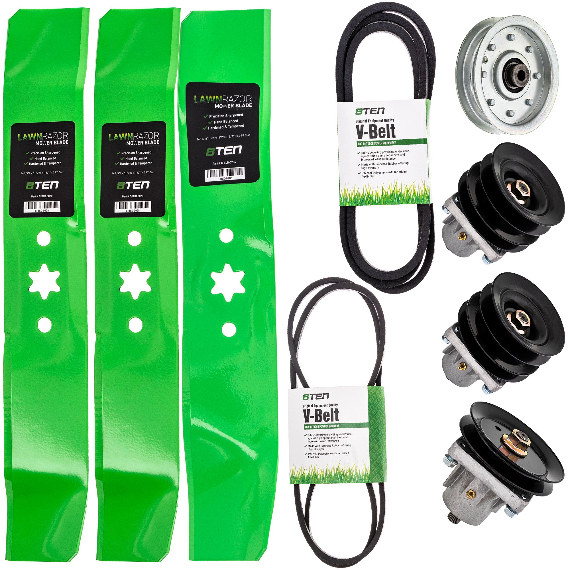 Blade Spindle Belt Idler Deck Kit for zOTHER Toro Exmark Stens Oregon Husqvarna Poulan 8TEN MK1010116