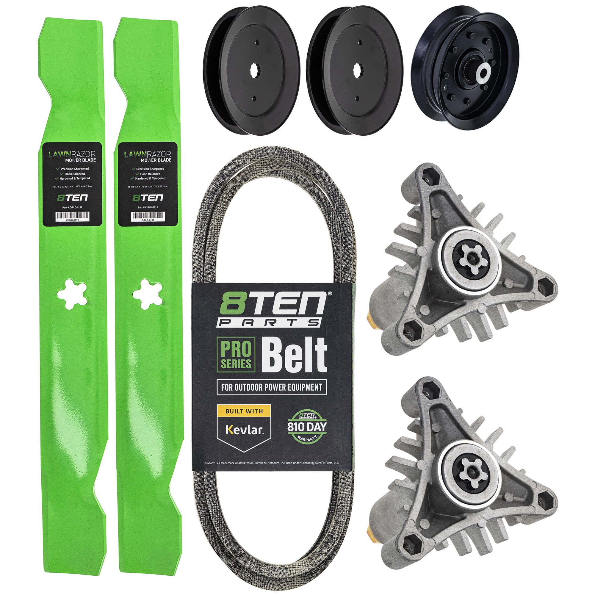 Blade Spindle Belt Pulley Idler Deck Kit for zOTHER Toro Exmark Oregon MTD Cub Cadet 8TEN MK1010119