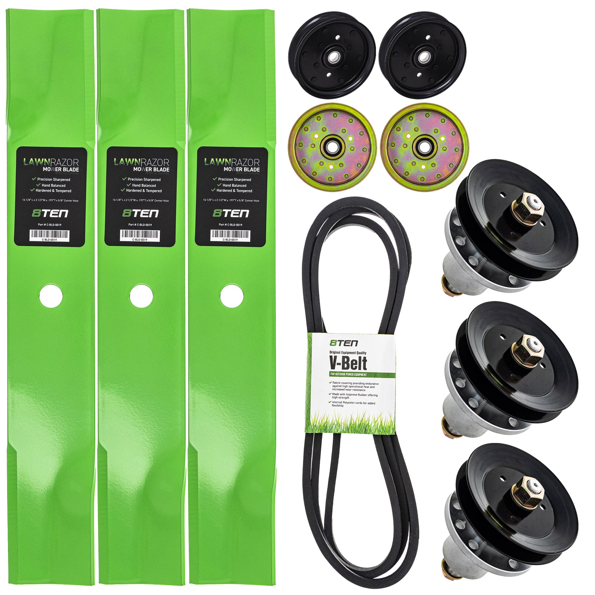 Blade Spindle Belt Idler Deck Kit for zOTHER Toro Exmark Stens Oregon Zoom Scorpion 8TEN MK1010123