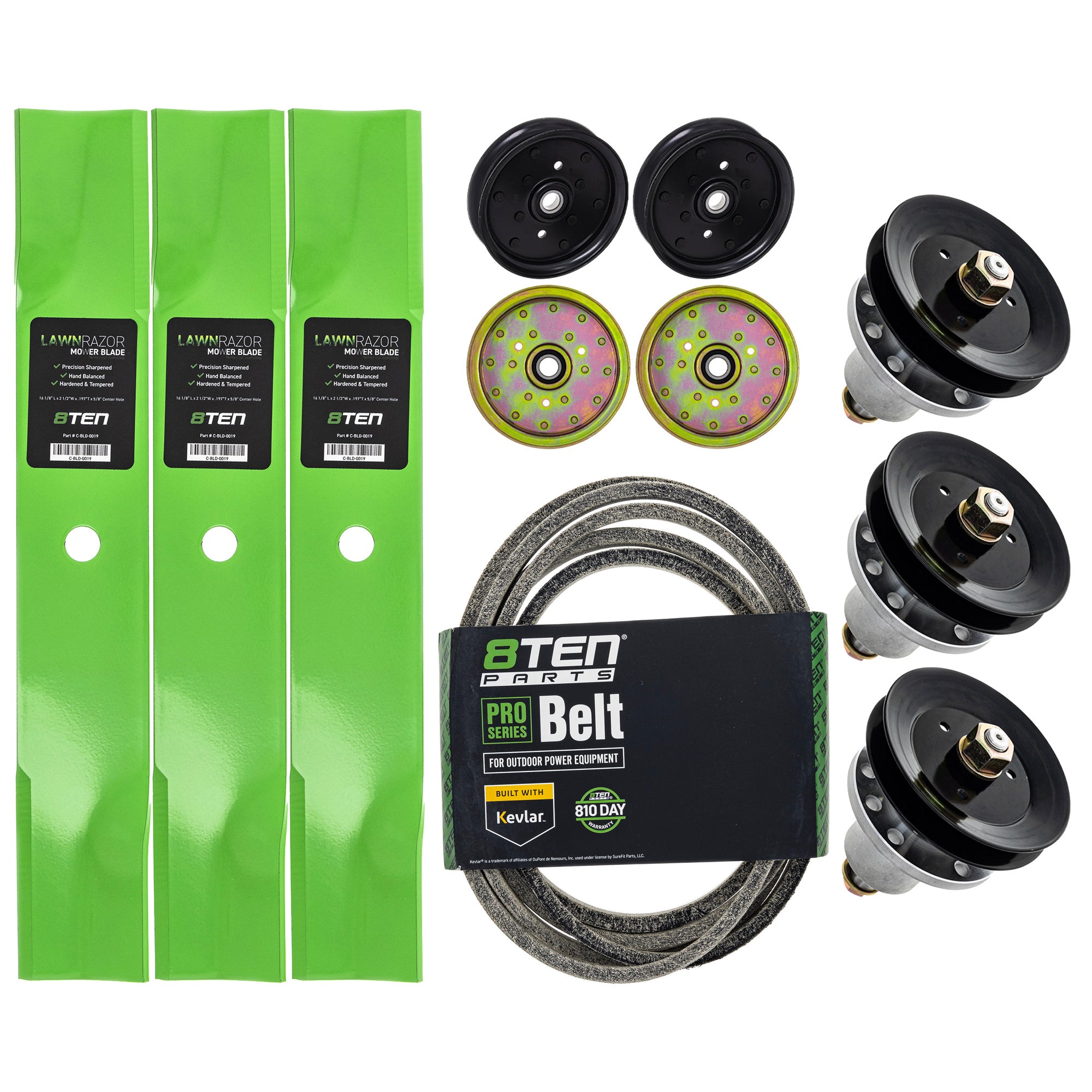 Blade Spindle Belt Idler Deck Kit for zOTHER Toro Exmark Stens Oregon Zoom Scorpion 8TEN MK1010123