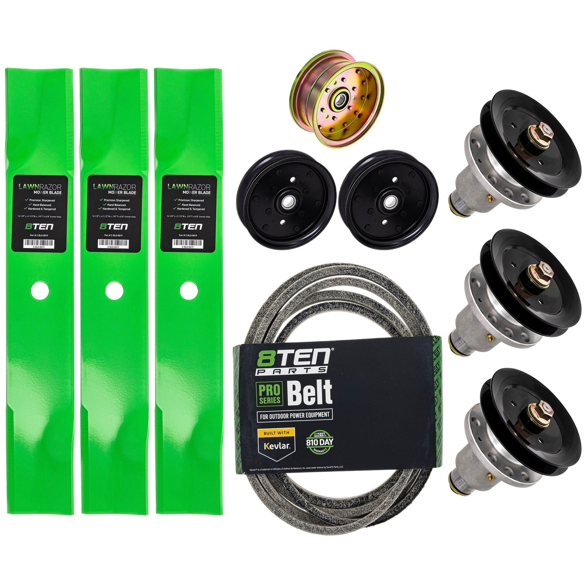 Blade Spindle Belt Idler Deck Kit for Zoom Scorpion Pro-Walk Pro-Stance 8TEN MK1010125