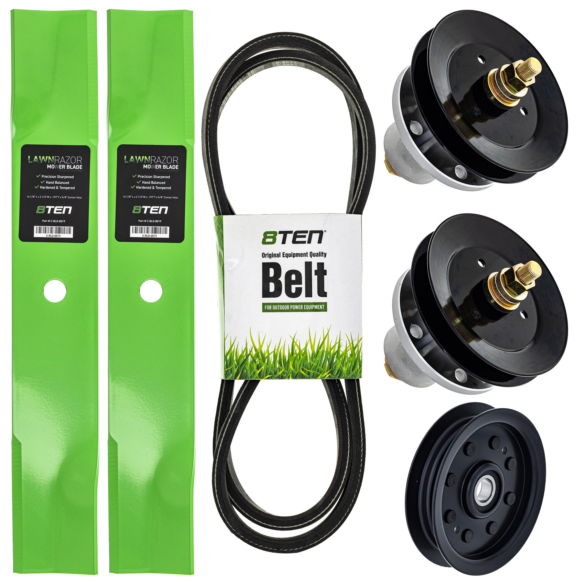 Blade Spindle Belt Idler Deck Kit for zOTHER Stens Rotary Oregon John Deere Zoom Scorpion 8TEN MK1010126