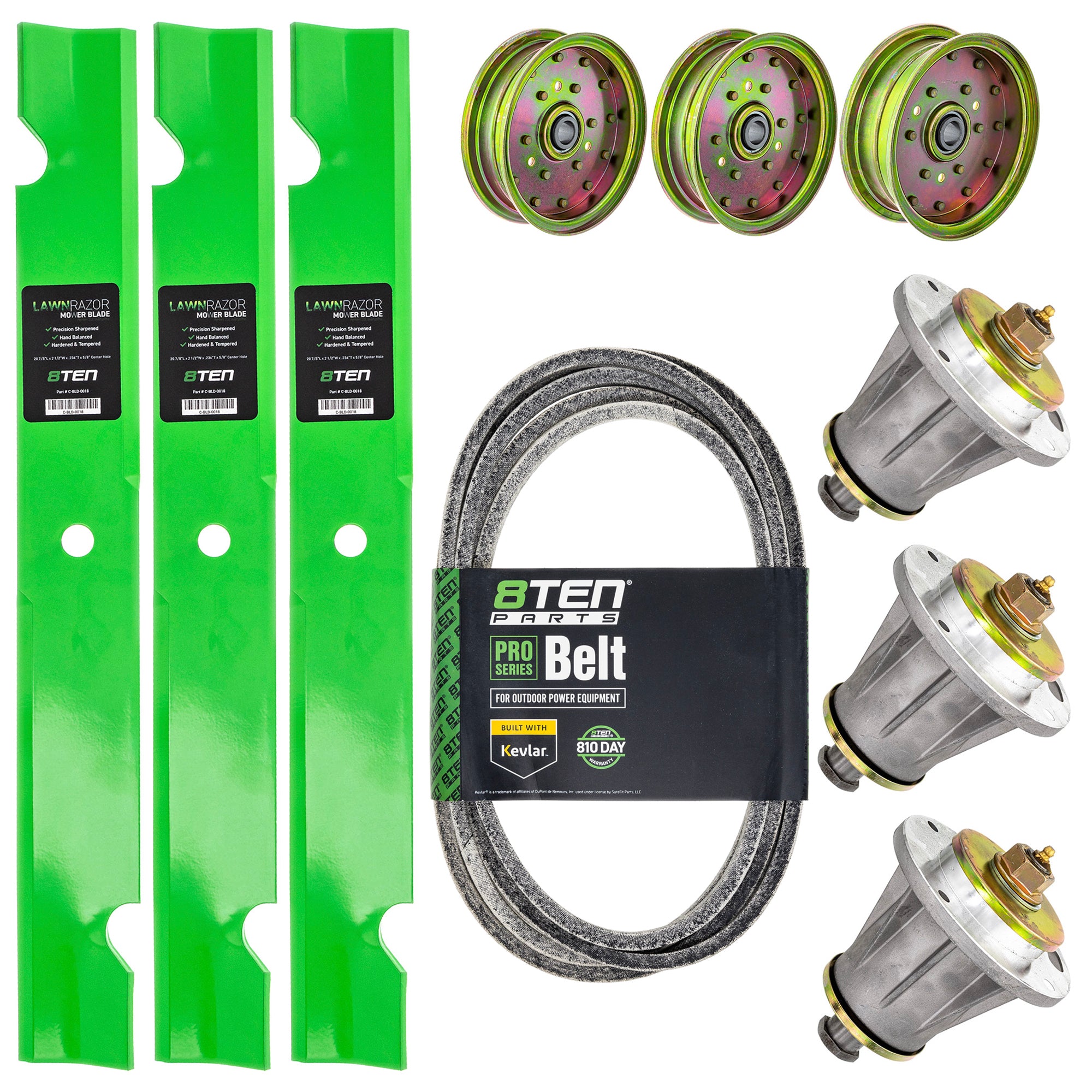 Blade Spindle Belt Idler Deck Kit for zOTHER Toro Exmark Stens Oregon Husqvarna Poulan 8TEN MK1010141