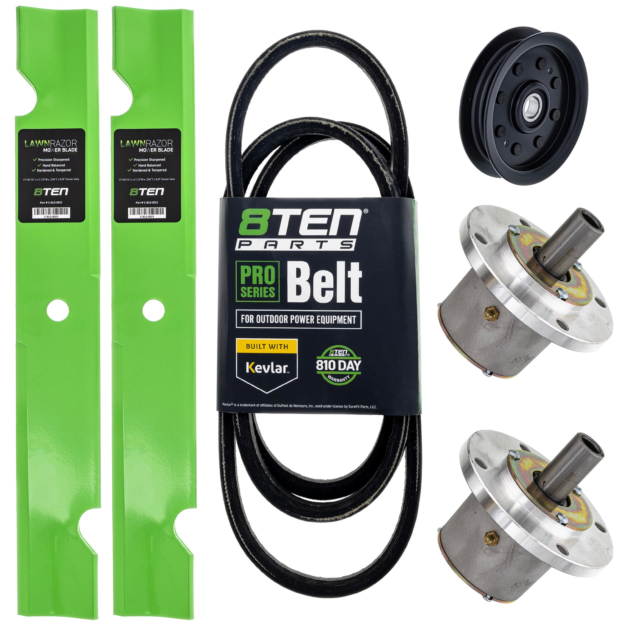 Blade Spindle Belt Idler Deck Kit for Toro Exmark Stens Oregon MTD Cub Cadet Troy-Bilt 8TEN MK1010171