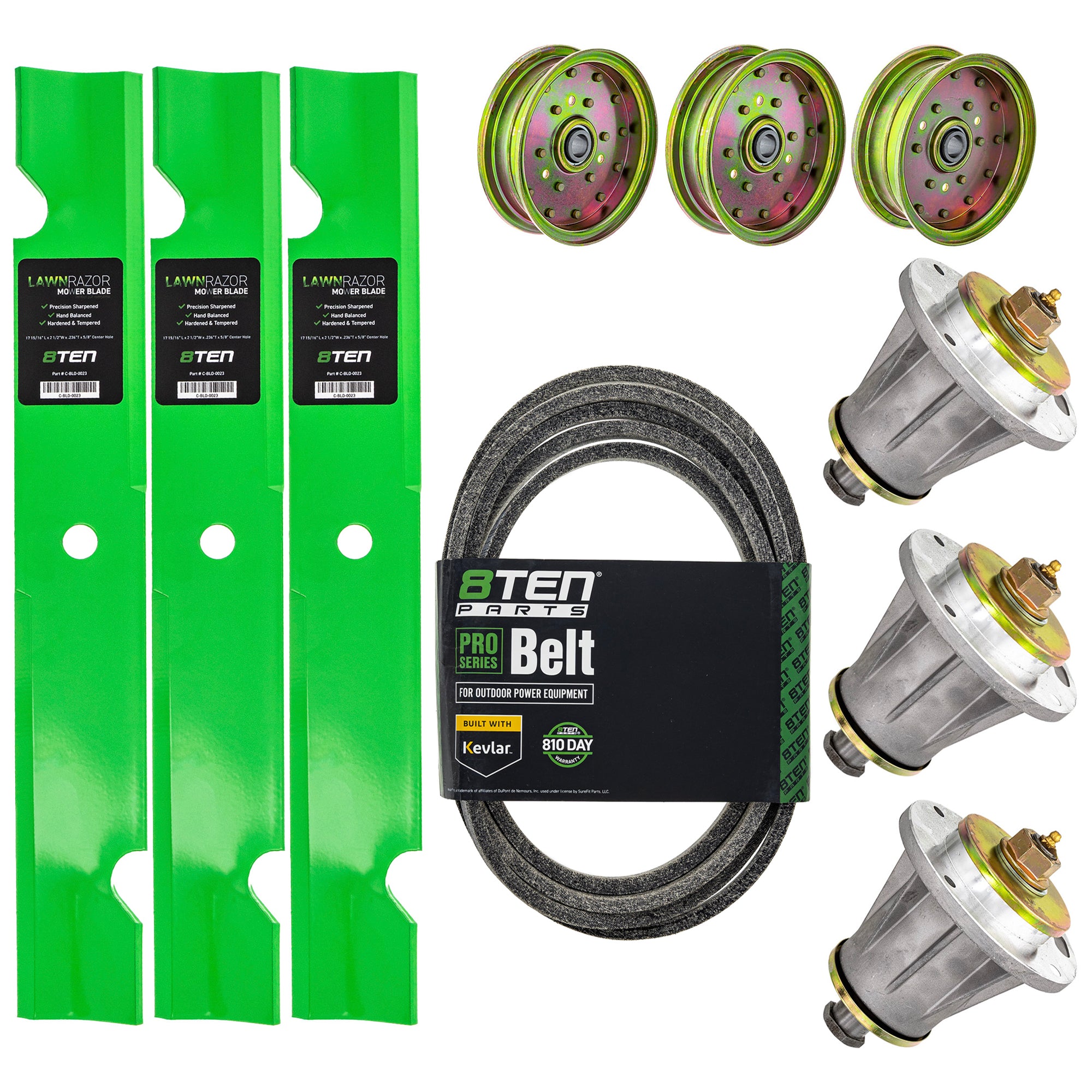 Blade Spindle Belt Idler Deck Kit for LZ5227TXPKOA LZ5225TKAA iZC5223 iZC5221 8TEN MK1010176