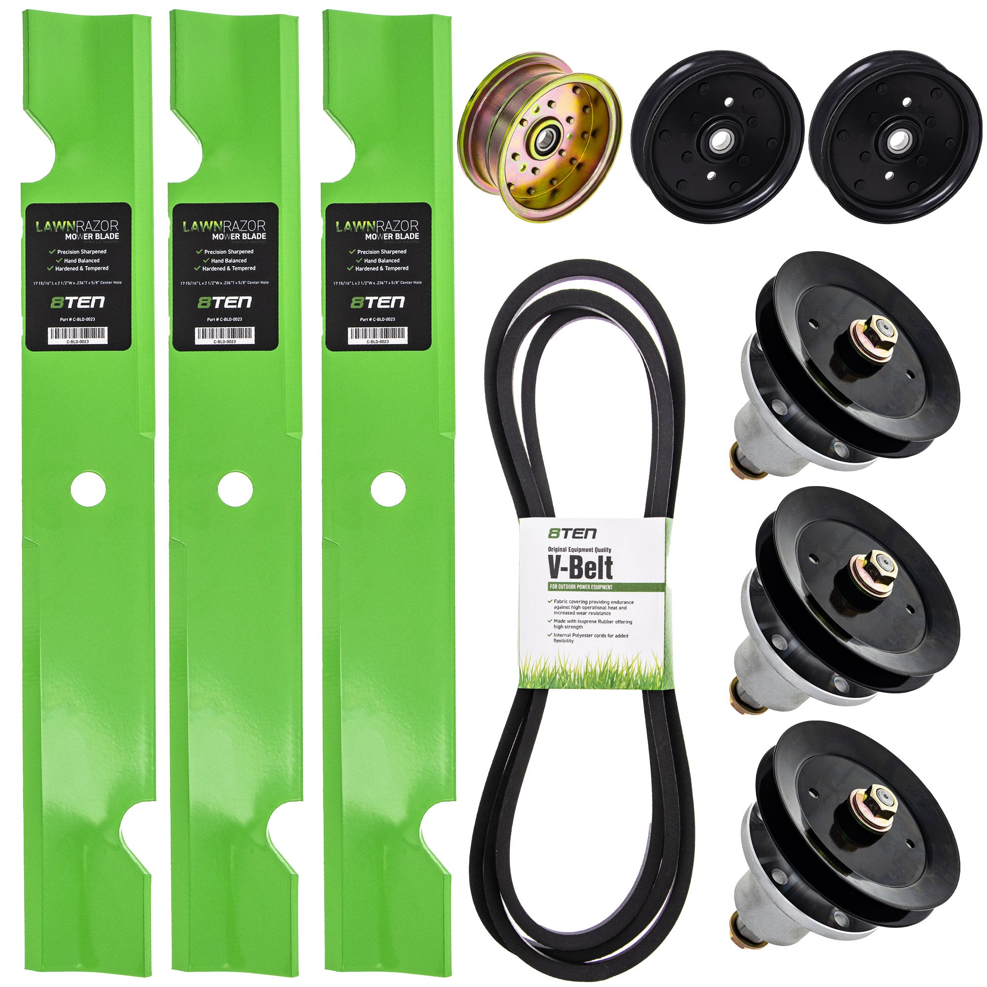 Blade Spindle Belt Idler Deck Kit for zOTHER Toro Exmark Stens Oregon Lazer 8TEN MK1010178