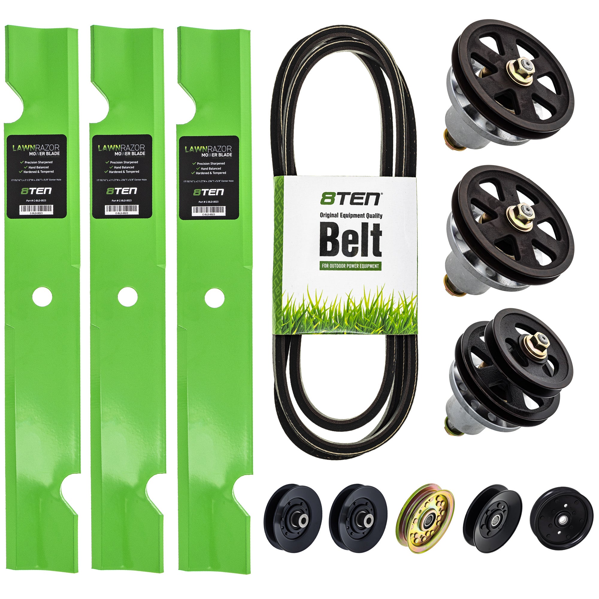 Blade Spindle Belt Idler Deck Kit for zOTHER Toro Exmark Stens Oregon TimeCutter RZT420H 8TEN MK1010182