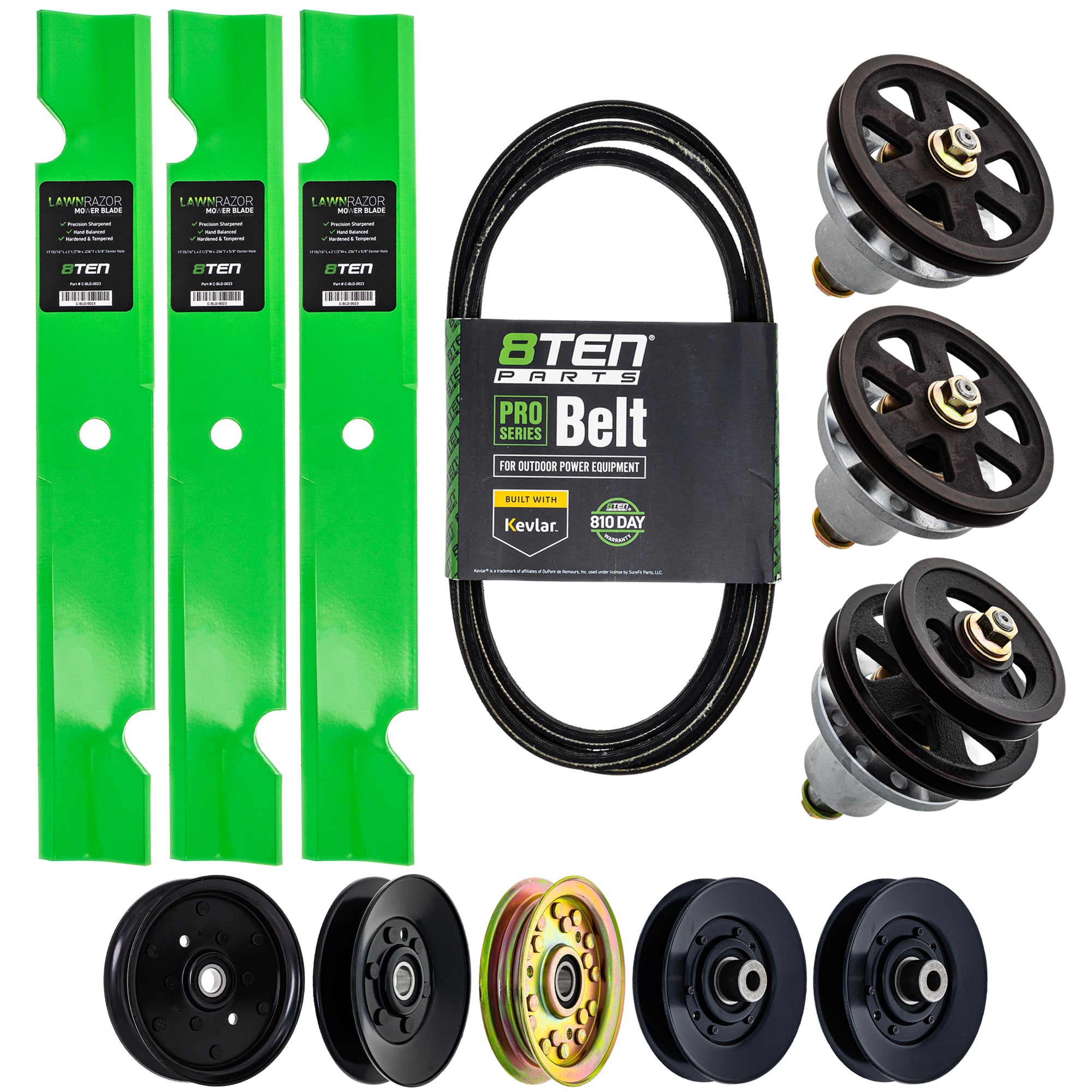 Blade Spindle Belt Idler Deck Kit for zOTHER Toro Exmark Stens Oregon TimeCutter RZT420H 8TEN MK1010182