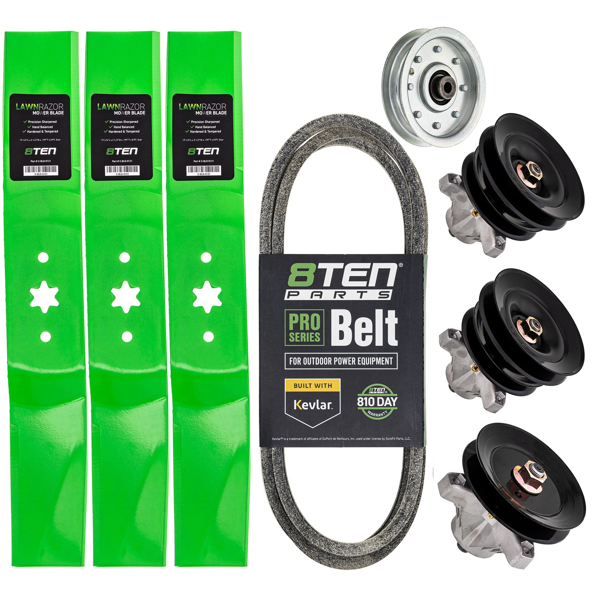 Blade Spindle Belt Idler Deck Kit for zOTHER Stens Oregon MTD Cub Cadet Troy-Bilt Outdoor 8TEN MK1010195