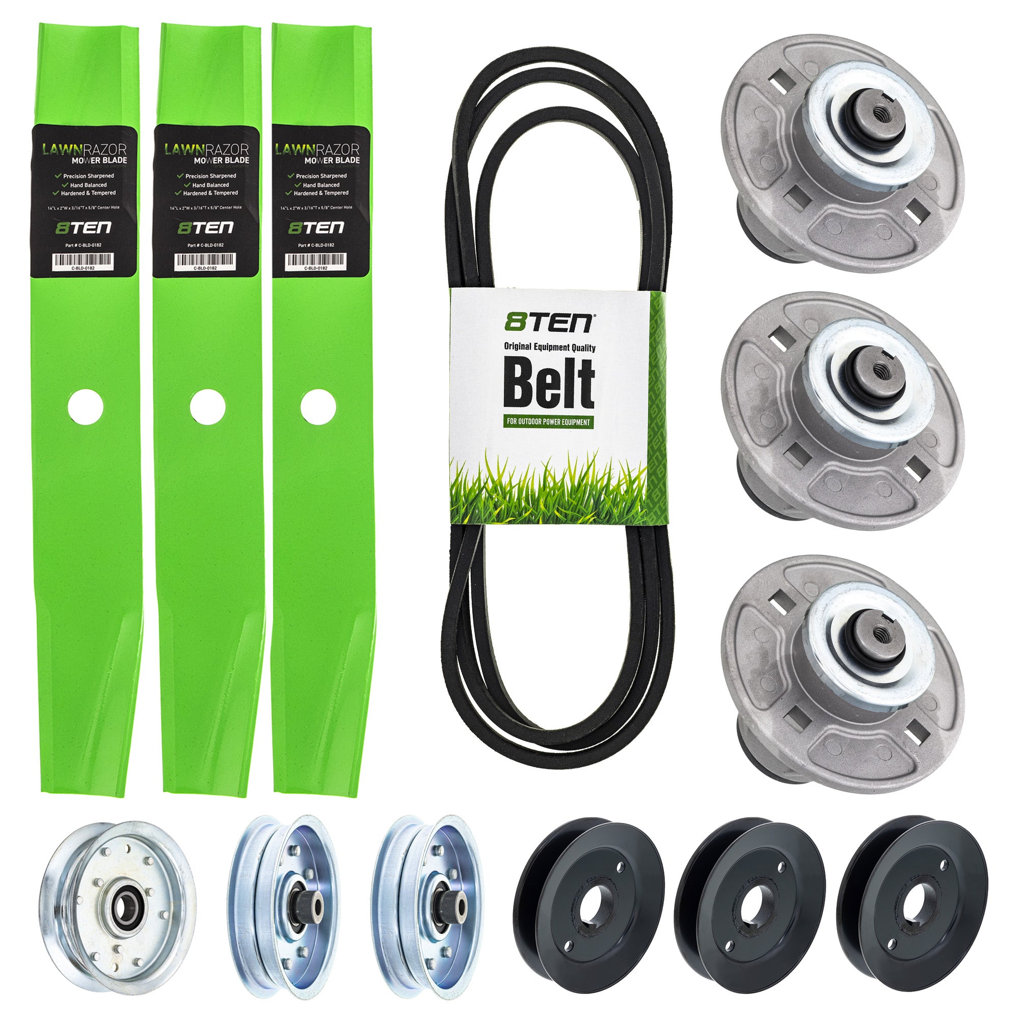 Blade Spindle Belt Pulley Idler Deck Kit for zOTHER Walbro Stens Oregon MTD Cub Cadet 8TEN MK1010199