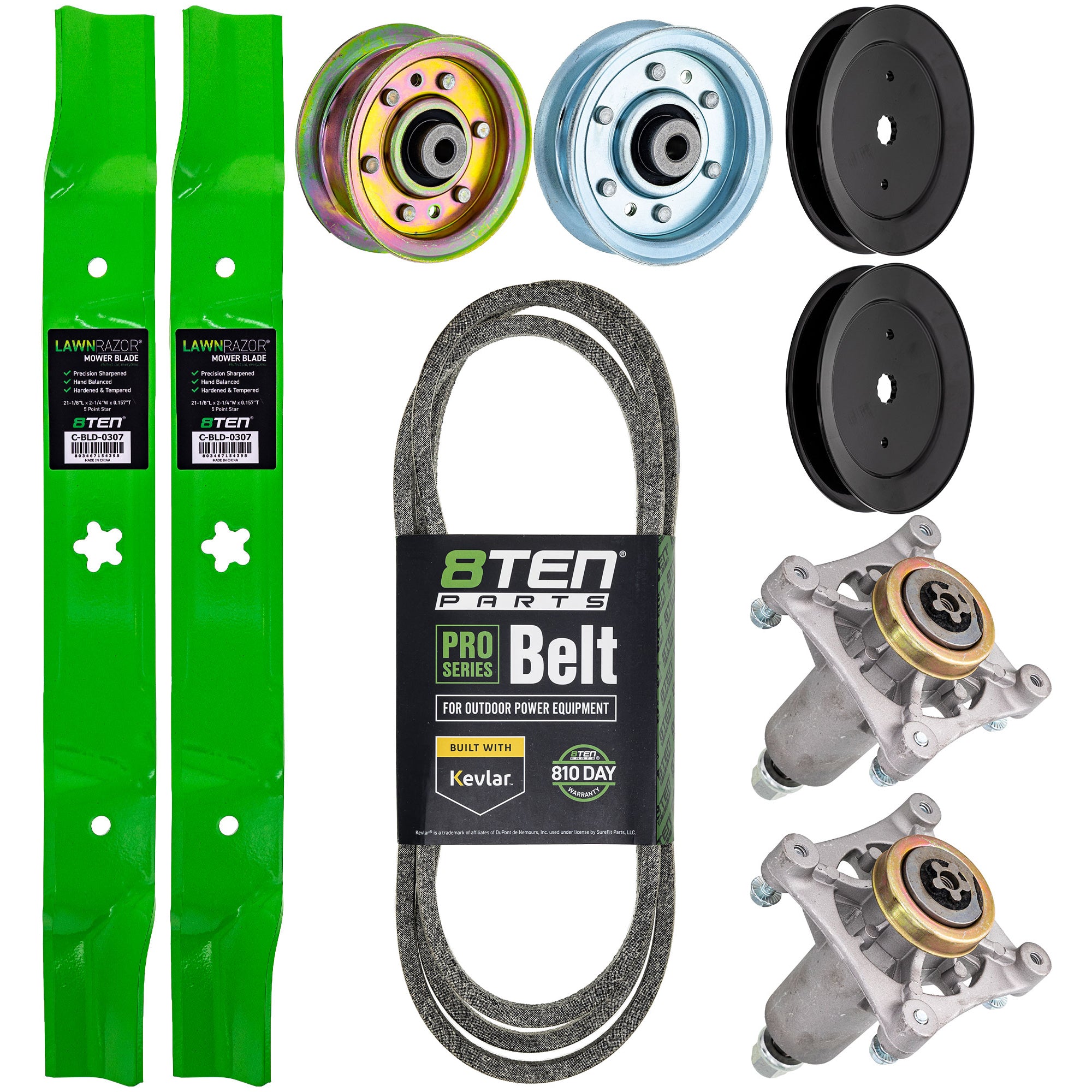 Blade Spindle Belt Pulley Idler Deck Kit For Ariens 8TEN