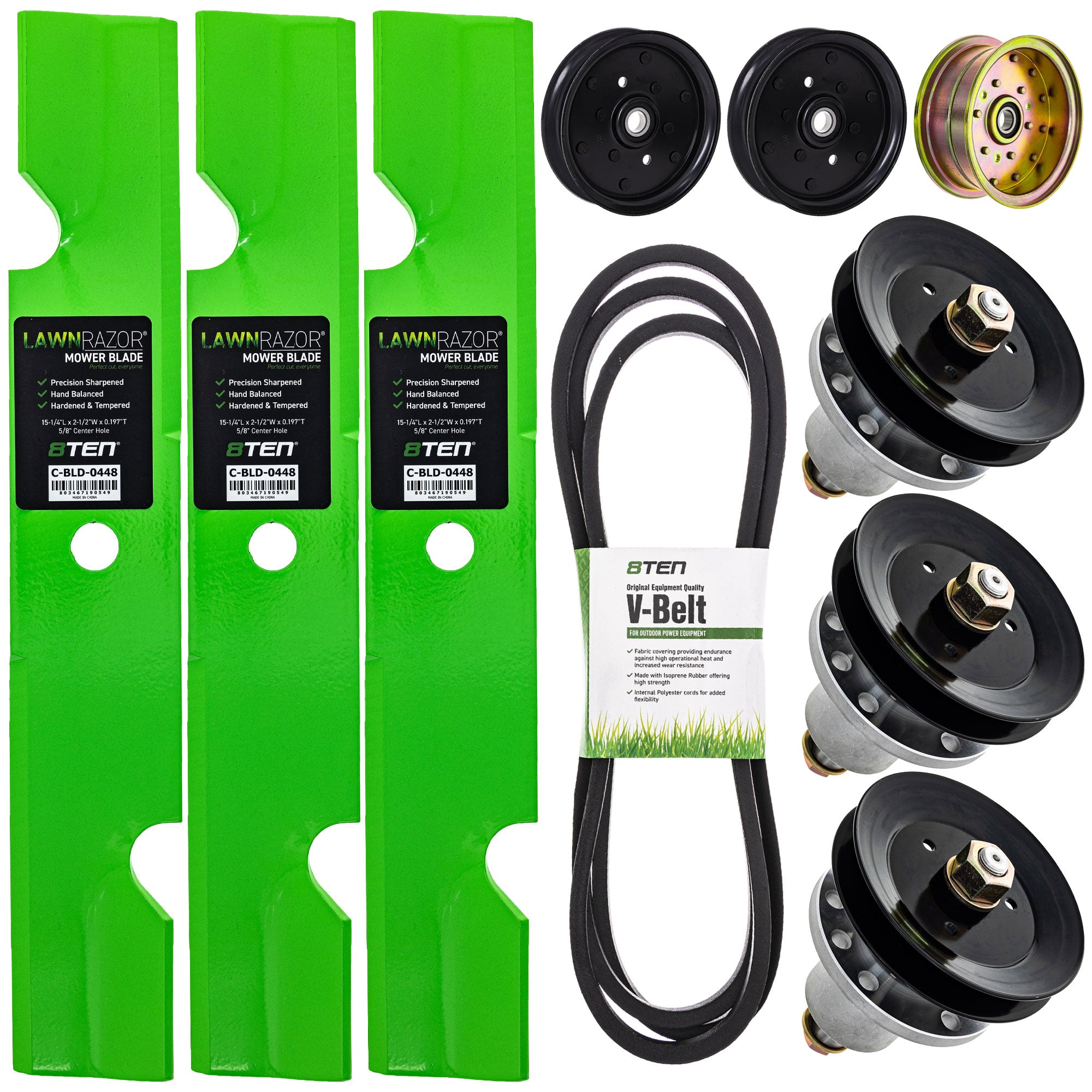 Blade Spindle Belt Idler Deck Kit for zOTHER Stens Oregon John Deere Ariens Gravely Lazer 8TEN MK1010220