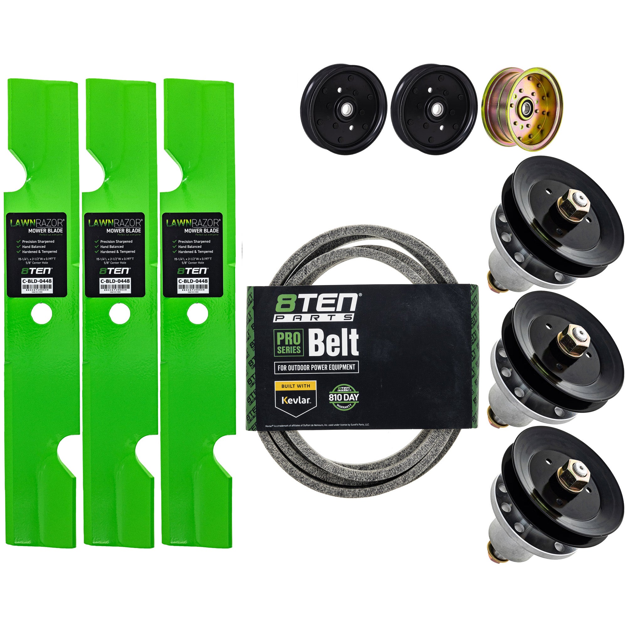 Blade Spindle Belt Idler Deck Kit for zOTHER Stens Oregon John Deere Ariens Gravely Lazer 8TEN MK1010220