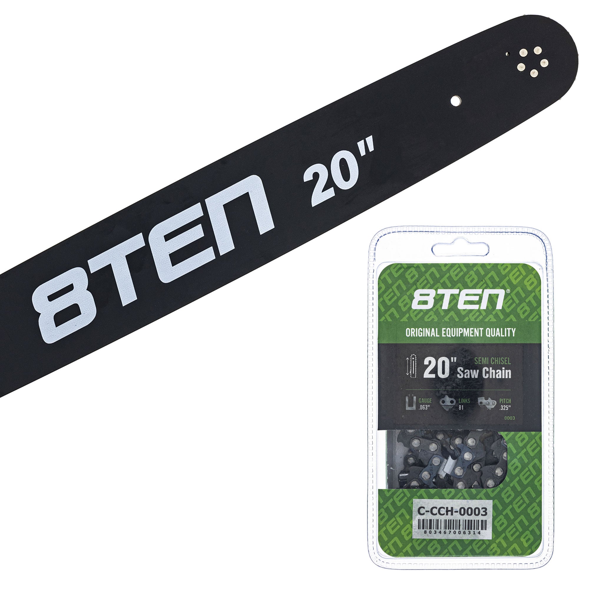 Chainsaw Bar & Chain Set 20 Inch for MS 040 039 036 8TEN MK1010226