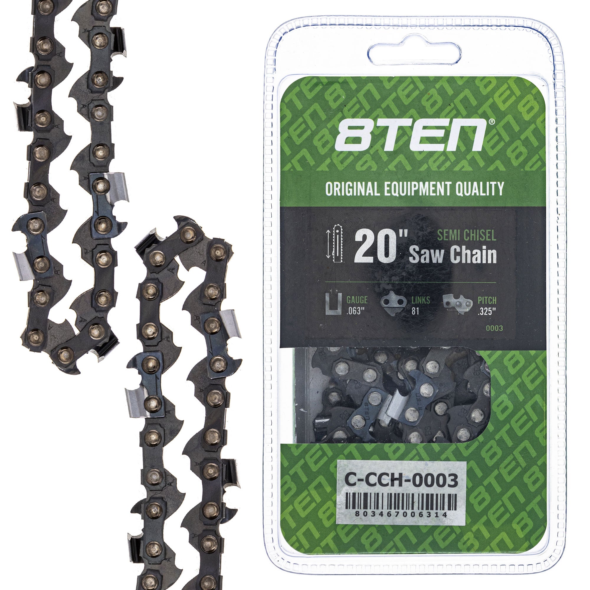 8TEN MK1010226 Guide Bar & Chain for MS 040 039 036