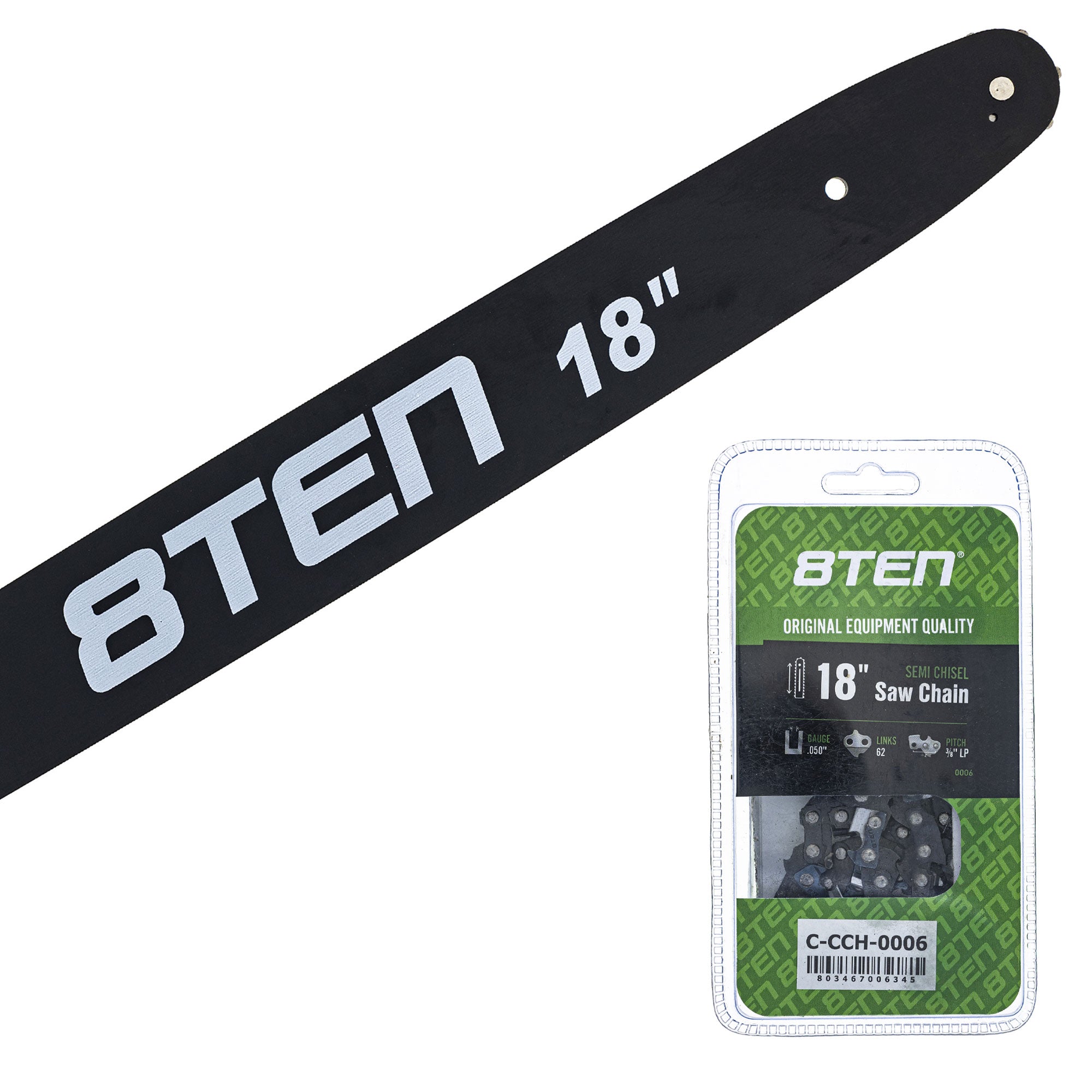 Chainsaw Bar & Chain Set 18 Inch for Pro Plus Patriot P3816 8TEN MK1010227