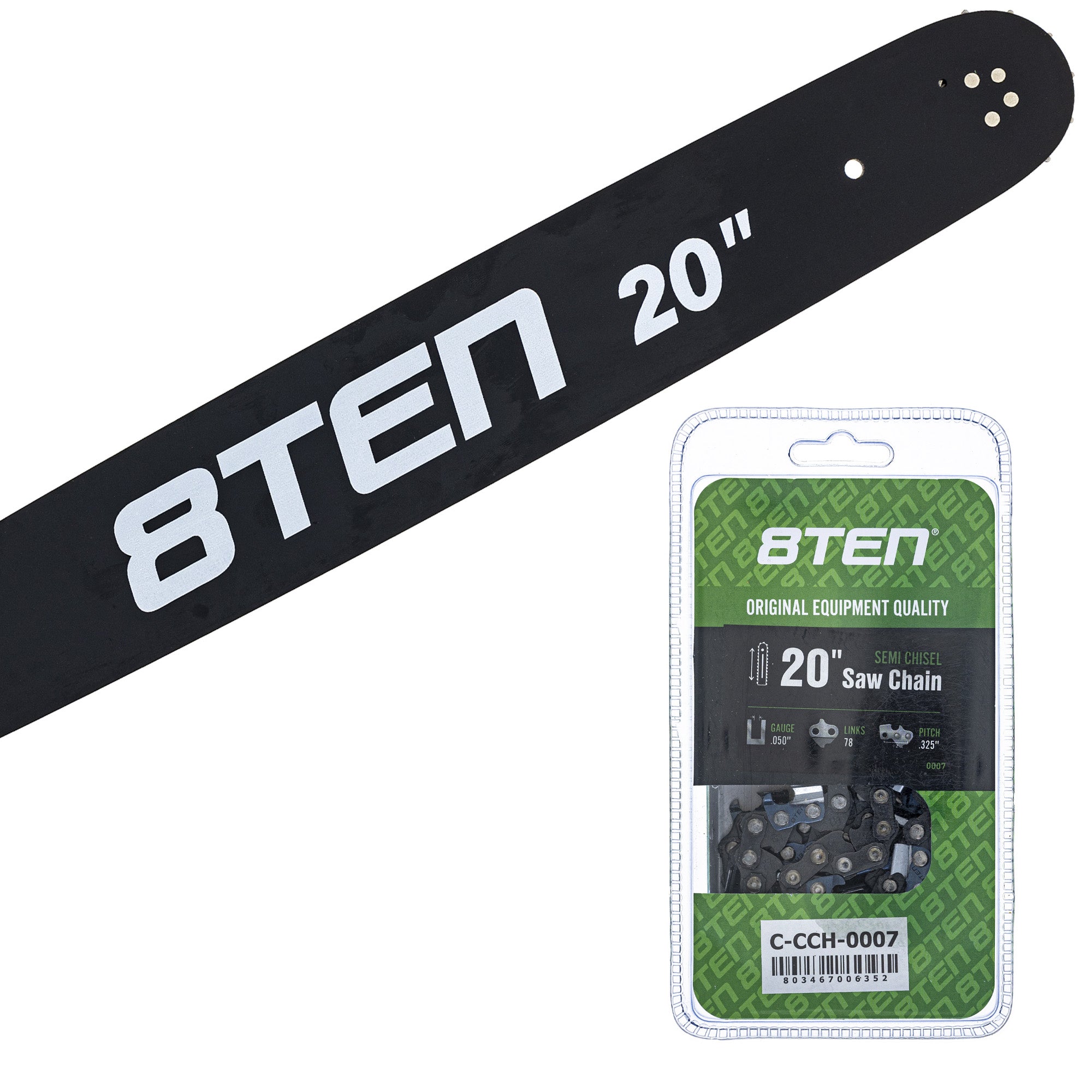 Chainsaw Bar & Chain Set 20 Inch for 8TEN MK1010228