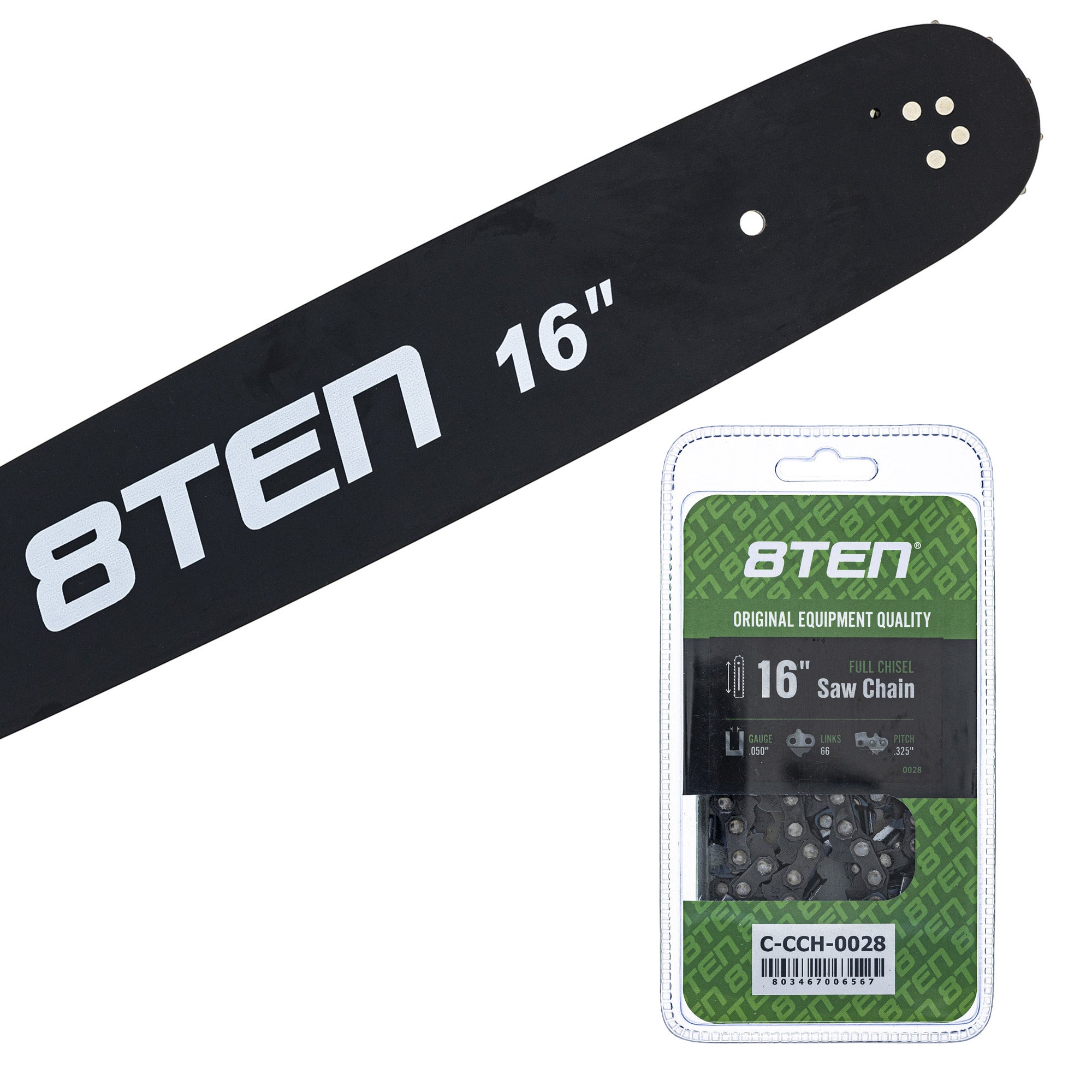 Chainsaw Bar & Chain Set 16 Inch for CS-4510 339 336 8TEN MK1010242