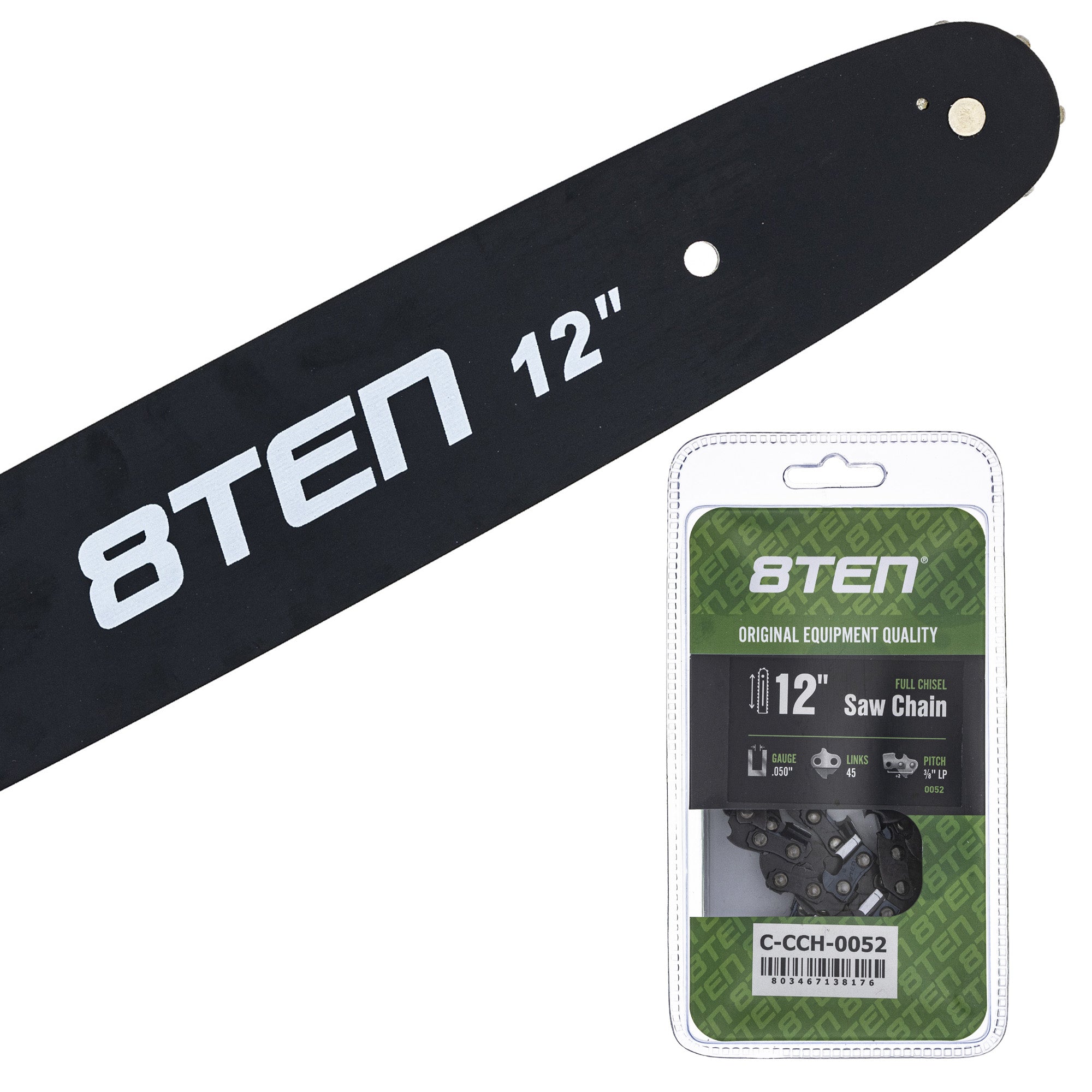 Chainsaw Bar & Chain Set 12 Inch for XCU04 XCU03 UC4551A UC4550A 8TEN MK1010252